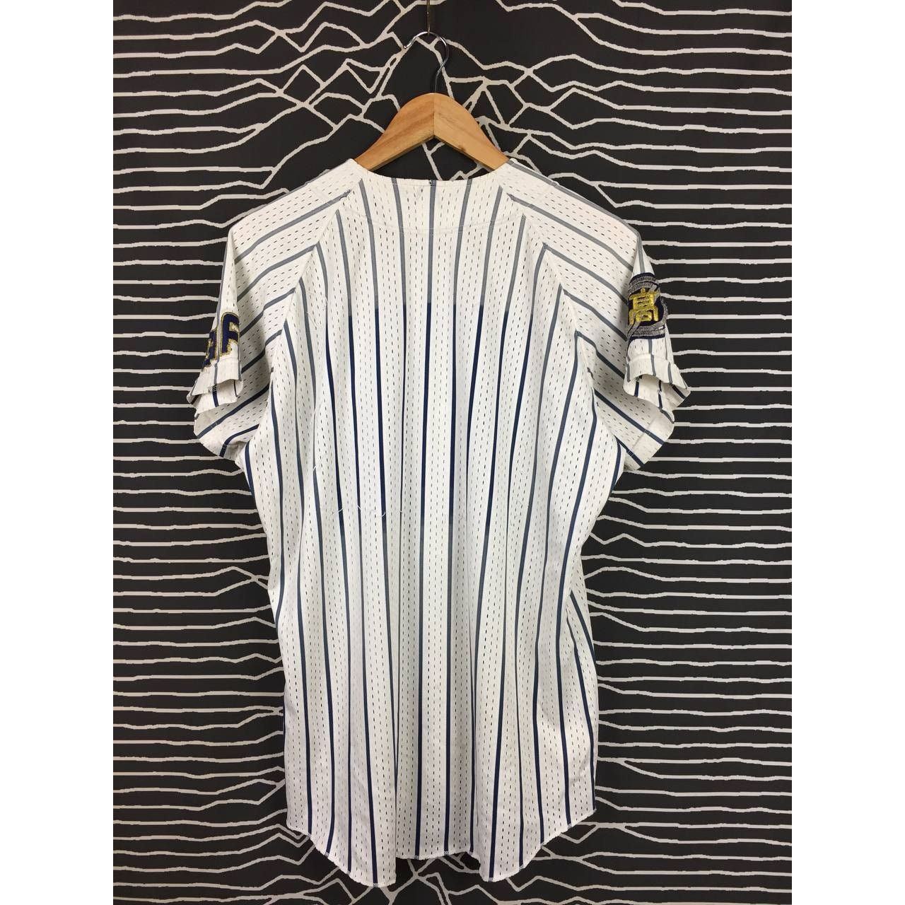 Mizuno Vtg Mizuno Minokamo Pinstripe Mesh Baseball Jersey Size US L / EU 52-54 / 3 - 9 Thumbnail