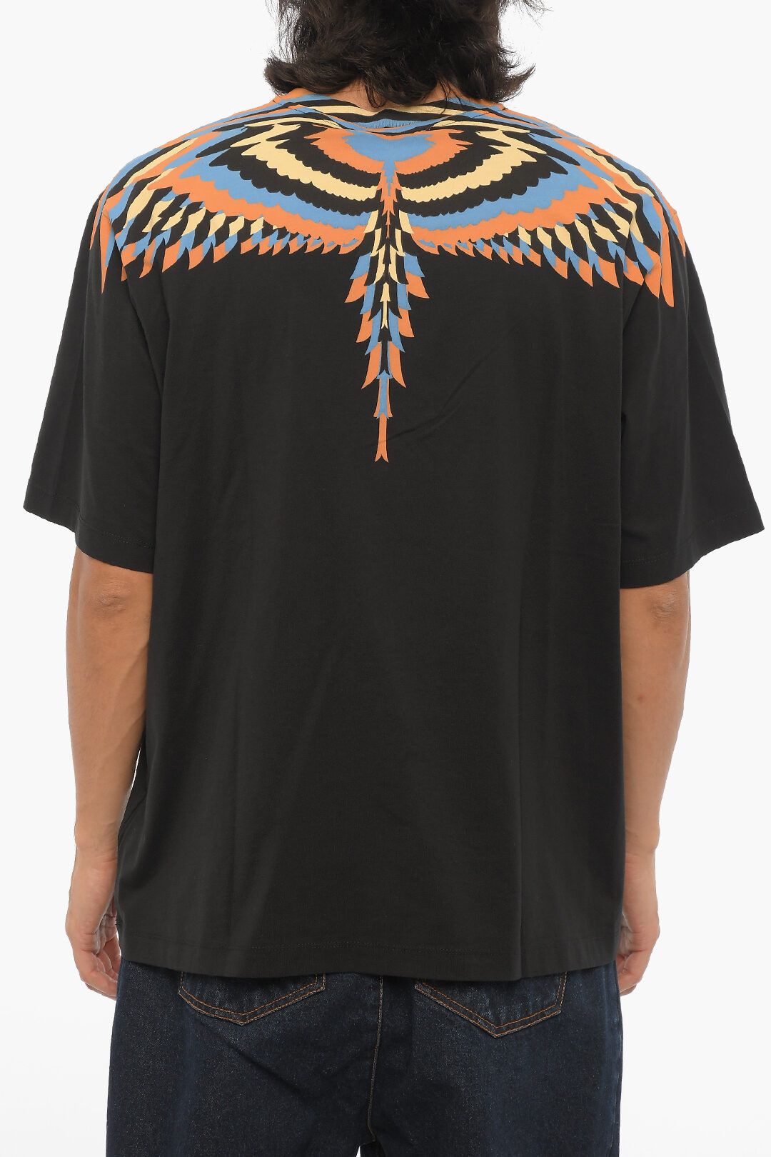Marcelo Burlon og1mm0824 Optical Wings Crewneck T-Shirt in Black Size US M / EU 48-50 / 2 - 2 Thumbnail