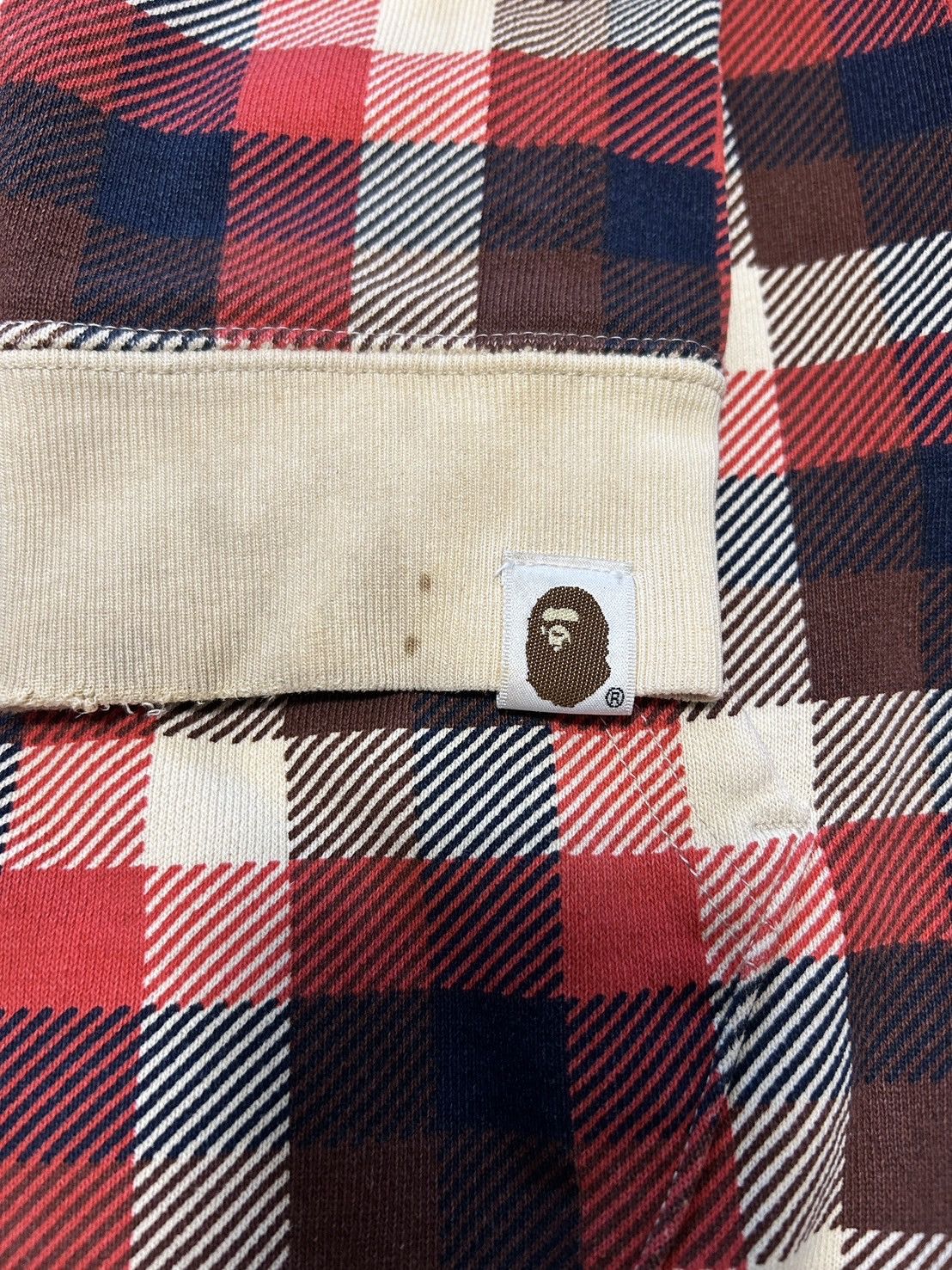 Bape OG Y2K Bape Red Plaid Full Zip Hoodie Size M Size US M / EU 48-50 / 2 - 4 Thumbnail