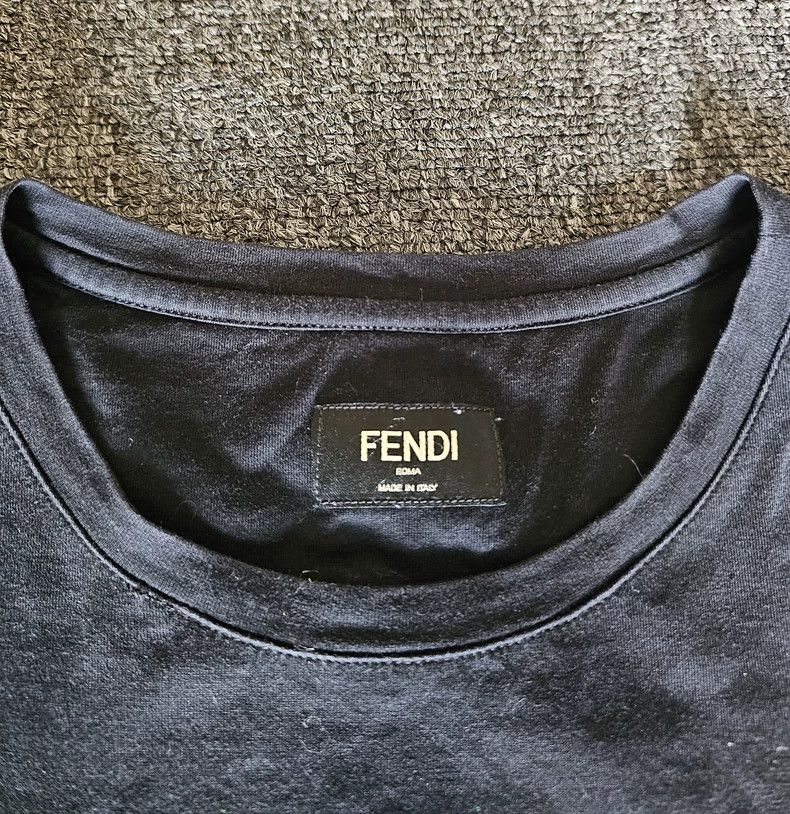 Fendi FENDI Black T-shirt, short sleeves, front FF old age embro Size US XS / EU 42 / 0 - 3 Thumbnail