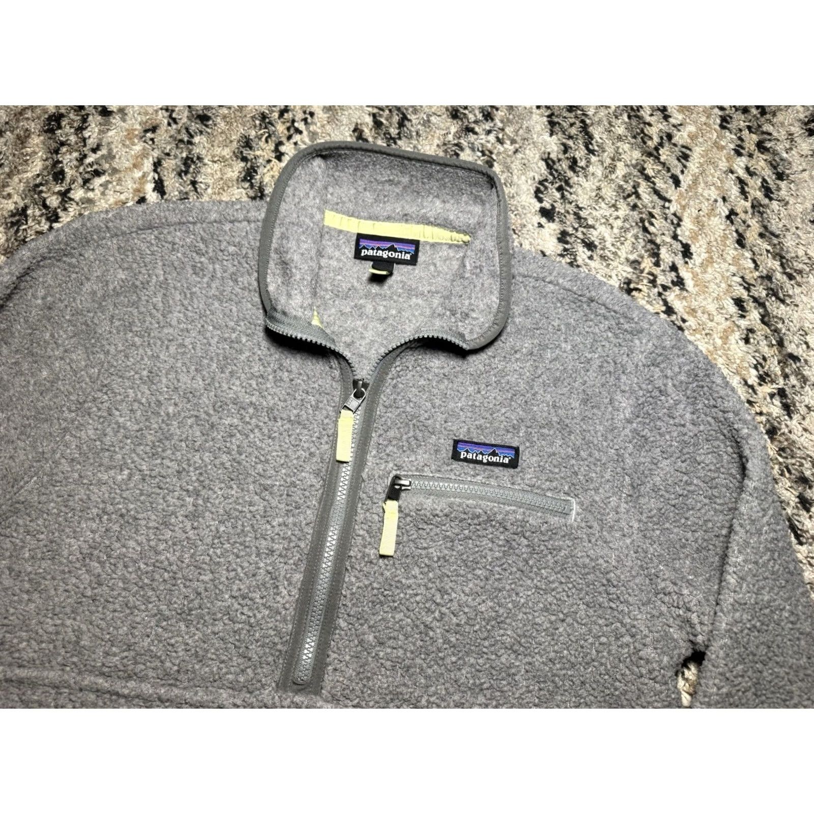 Patagonia Patagonia Retro Deep Pile Marsupial Fleece Pullover Half Zip Jacket Gray Small Women Size S / US 4 / IT 40 - 2 Thumbnail