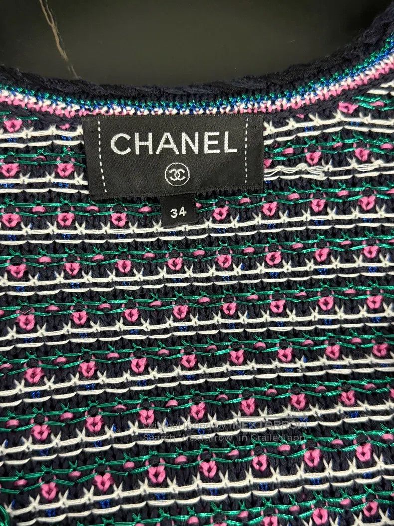 Chanel Chanel Purple braided cardigan coat Size XXS / US 00 / IT 34 - 5 Thumbnail