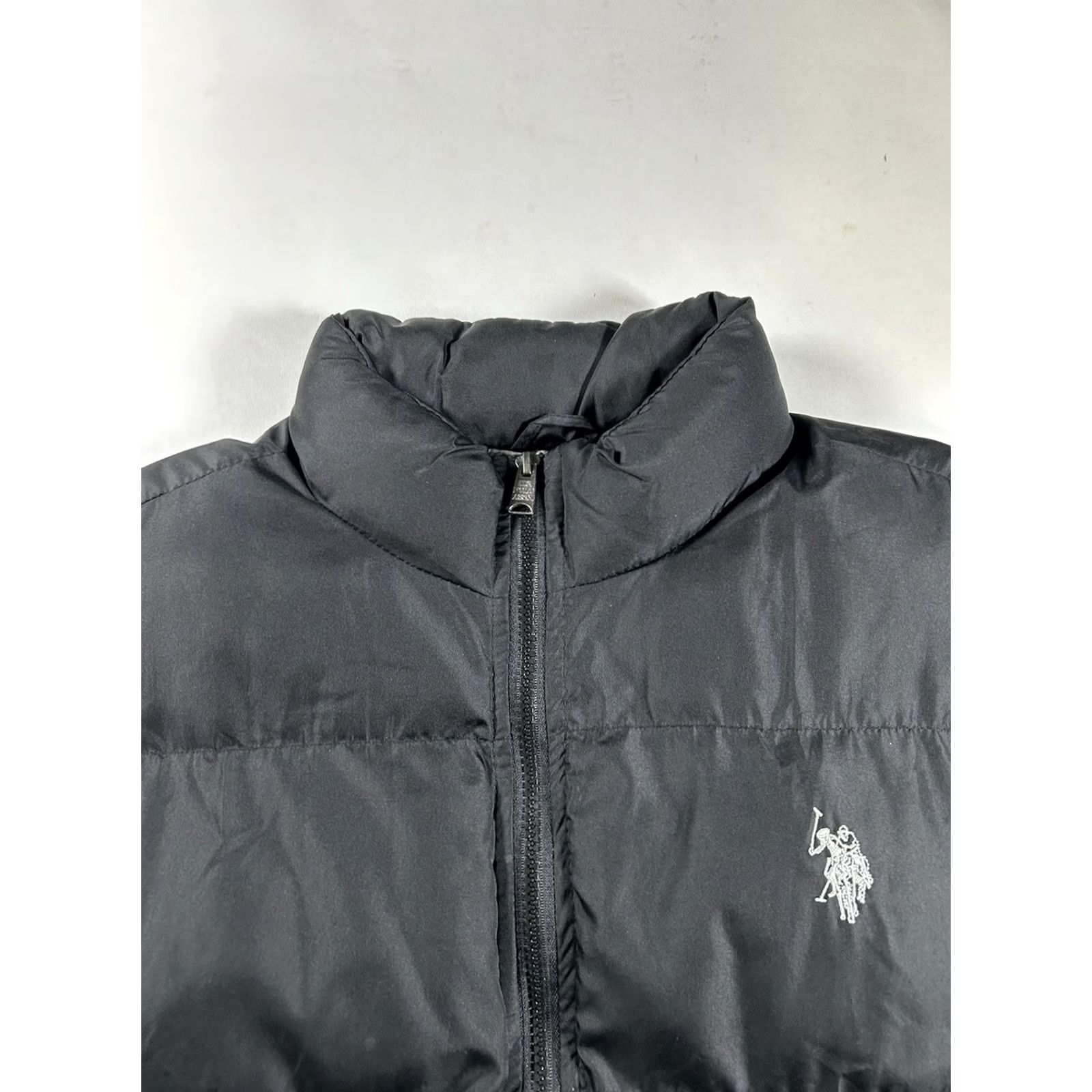 Vintage US Polo Assn Men's Full Zip Puffer Vest Black Size XL Lined With Pockets Size US XL / EU 56 / 4 - 2 Thumbnail