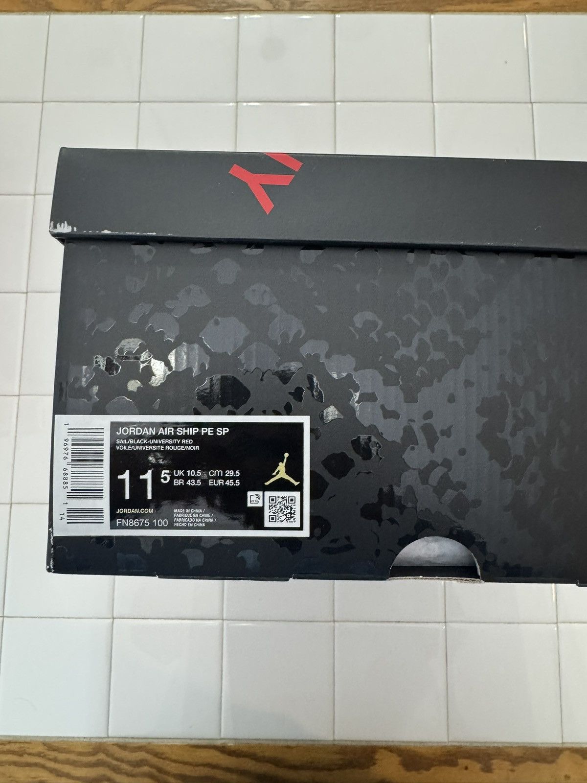 Awake NY × Jordan Brand × Nike Awake x Jordan Air Ship PE SP - Sail / Black / Red Size US 11.5 / EU 44-45 - 5 Thumbnail