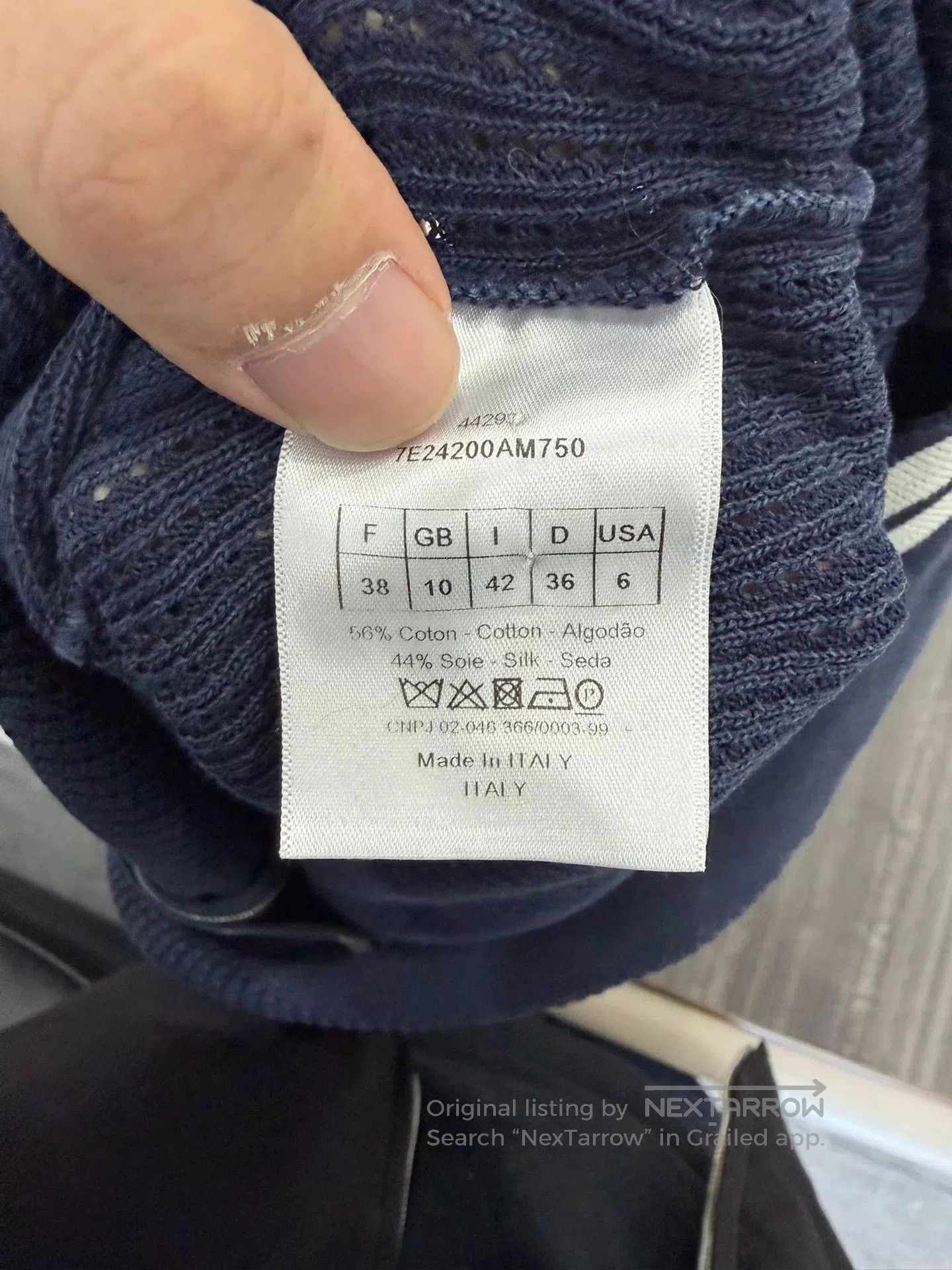 Japanese Brand Dior Navy Embroidered Number 8 Zip Hoodie. Size S / US 4 / IT 40 - 4 Thumbnail