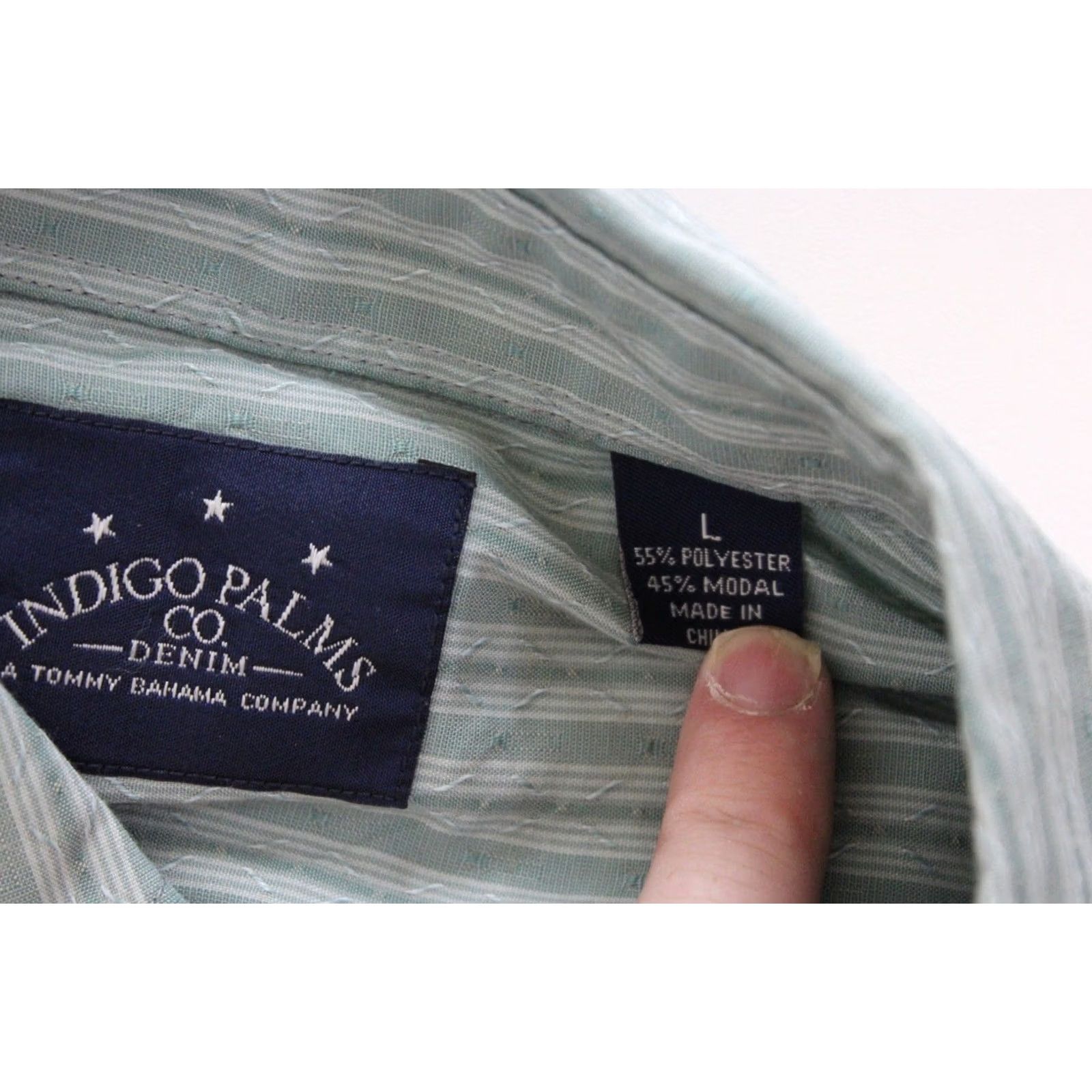 Tommy Bahama Tommy Bahama LONG SLEEVE SHIRT Large Greenish Stripe Mens Size US L / EU 52-54 / 3 - 5 Thumbnail