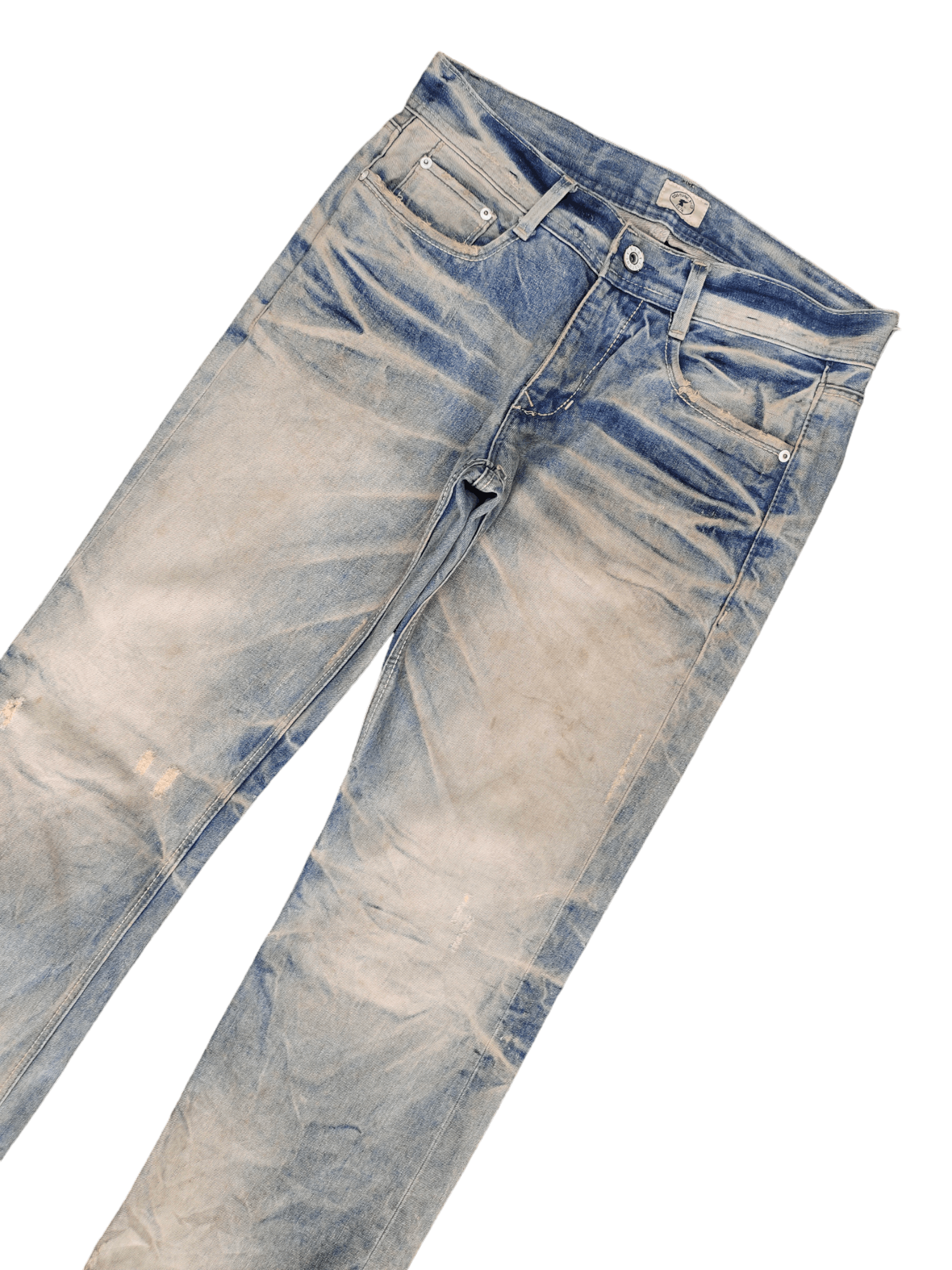 GOSTAR DE FUGA Japanese Brand A.V.H Custome Clawmark Distress Faded Jeans Size US 32 / EU 48 - 5 Thumbnail