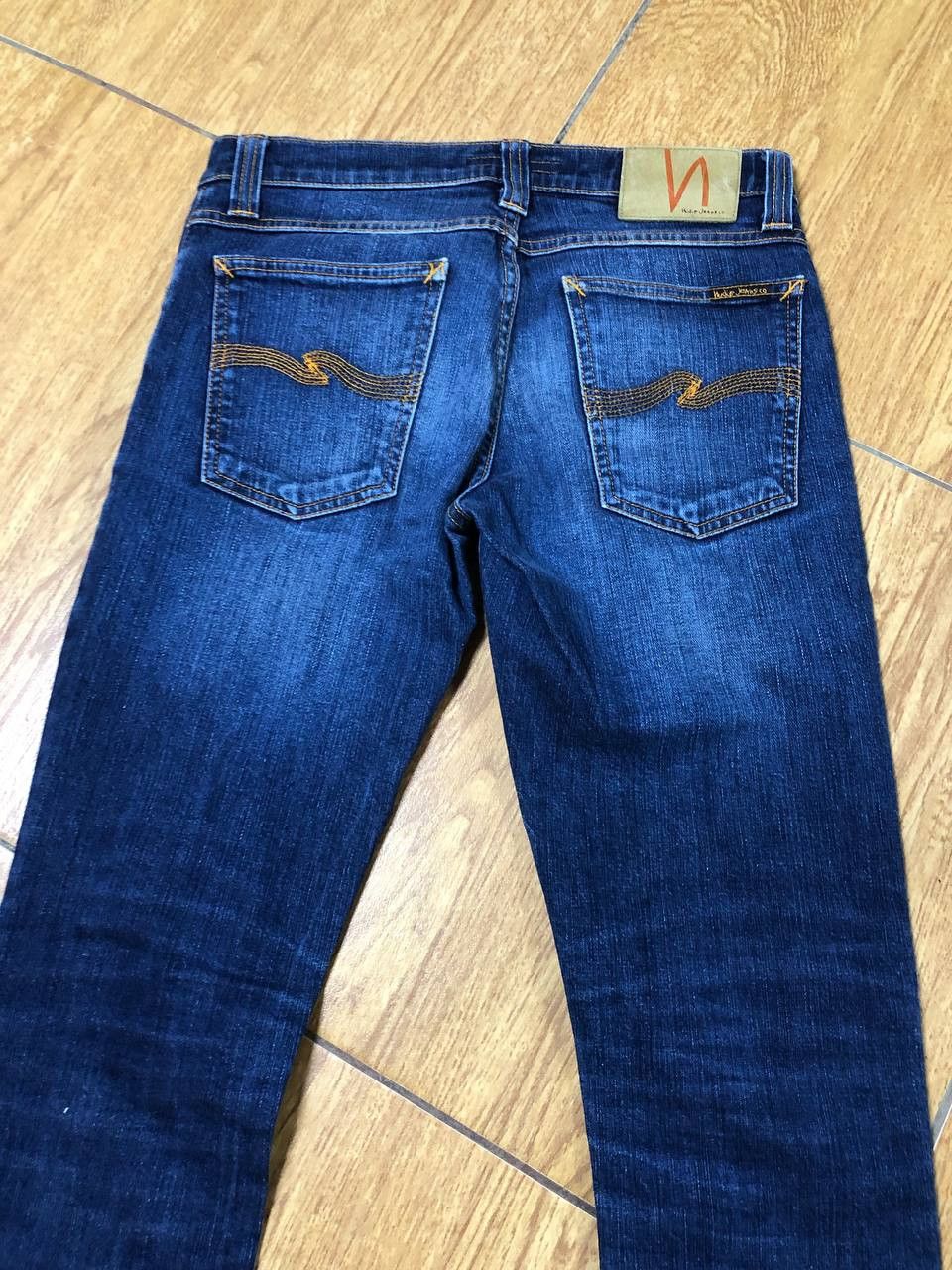 Nudie Jeans NUDIE Denim Dark Wash Blue Regular Straight skinny Jeans Size 28" / US 6 / IT 42 - 14 Thumbnail