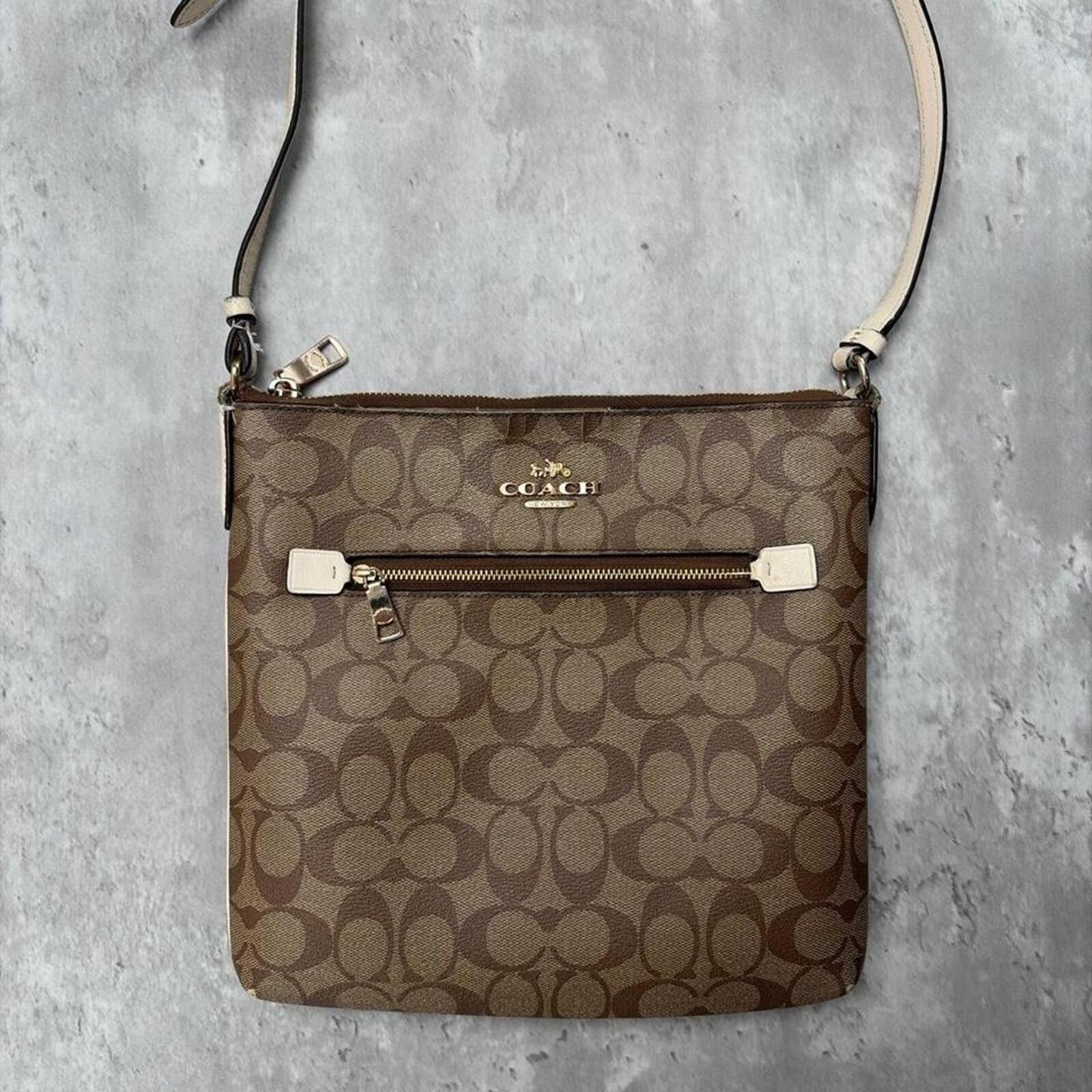 Coach Y2K Brown Coach Signature C Distressed Grunge Crossbody Bag Size ONE SIZE - 2 Thumbnail