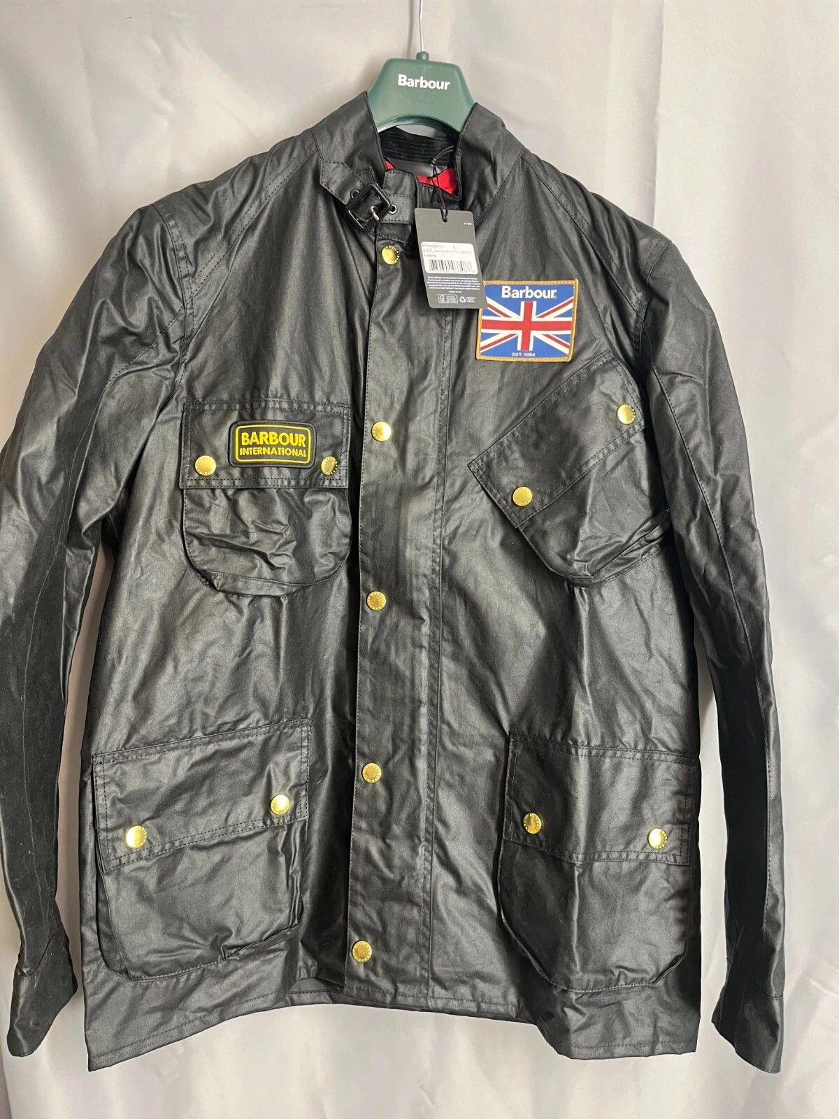 Barbour sz M ~Barbour International Union Jack wax jacket Size US M / EU 48-50 / 2 - 6 Thumbnail