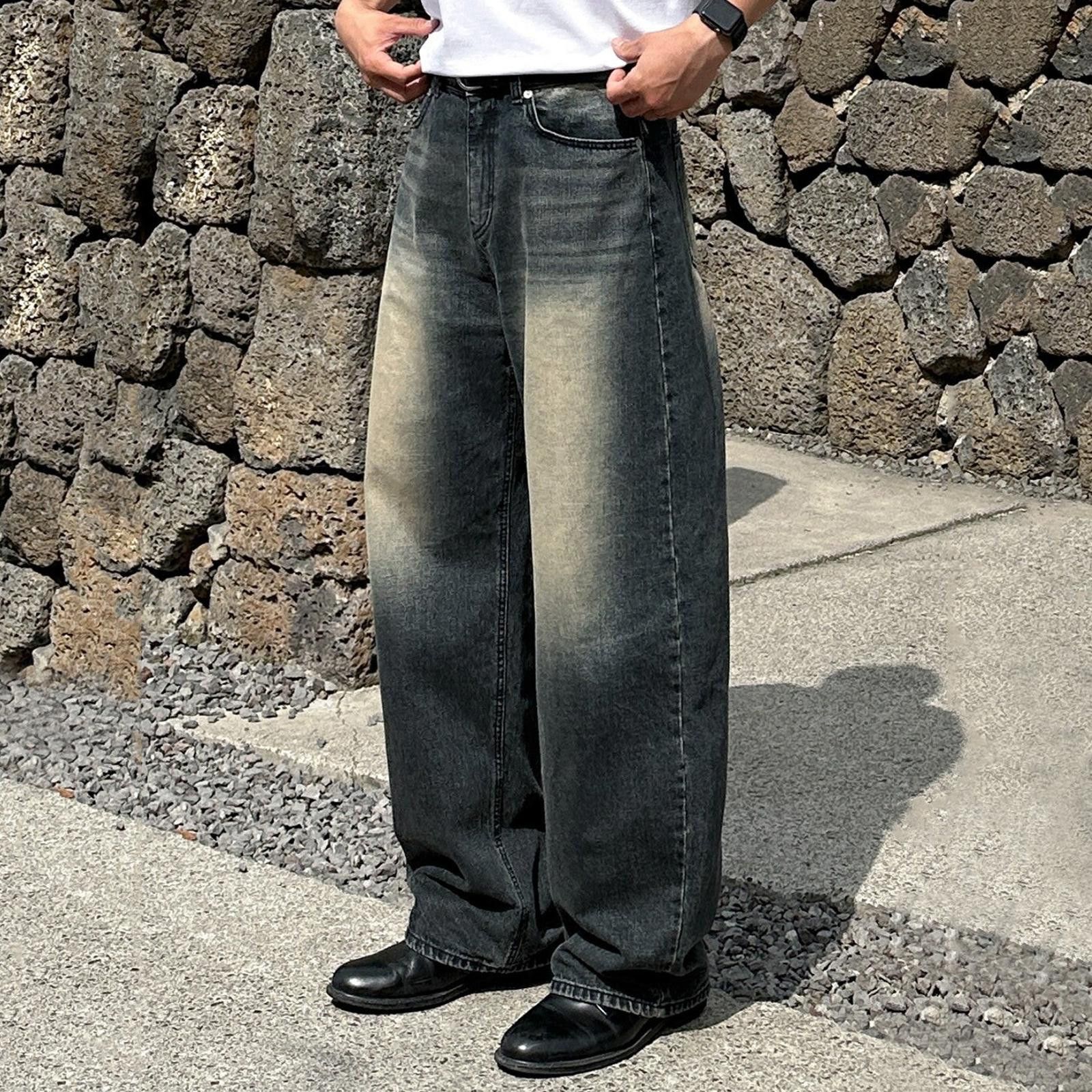Jean × Vintage Washed Wide Leg Denim Jeans Size US 32 / EU 48 - 3 Thumbnail