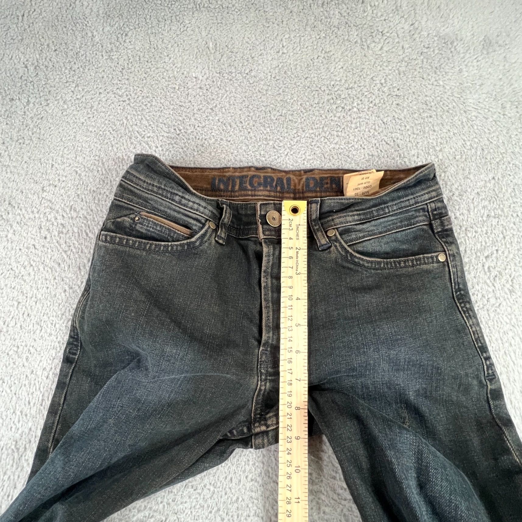 Denime Integral Slim Fit Jeans 31x30 Dark Blue Denim 5-Pocket Men's Skinny Pants Size US 31 - 4 Thumbnail