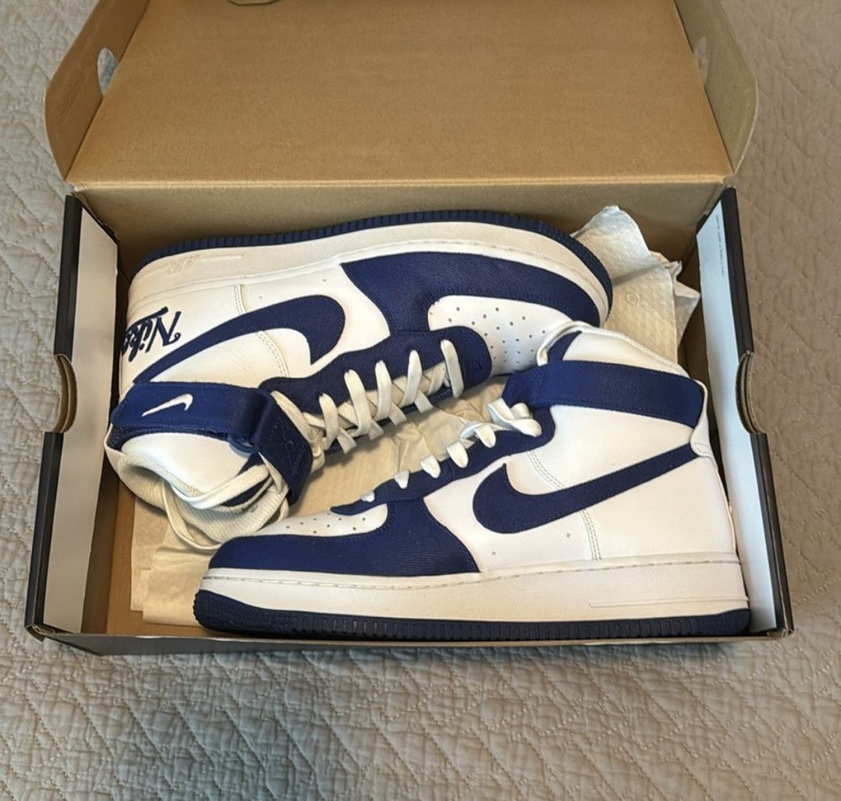 Nike Nike Air Force 1 High ‘07 Dodgers Shoes Sneakers Size US 8.5 / EU 41-42 - 5 Thumbnail