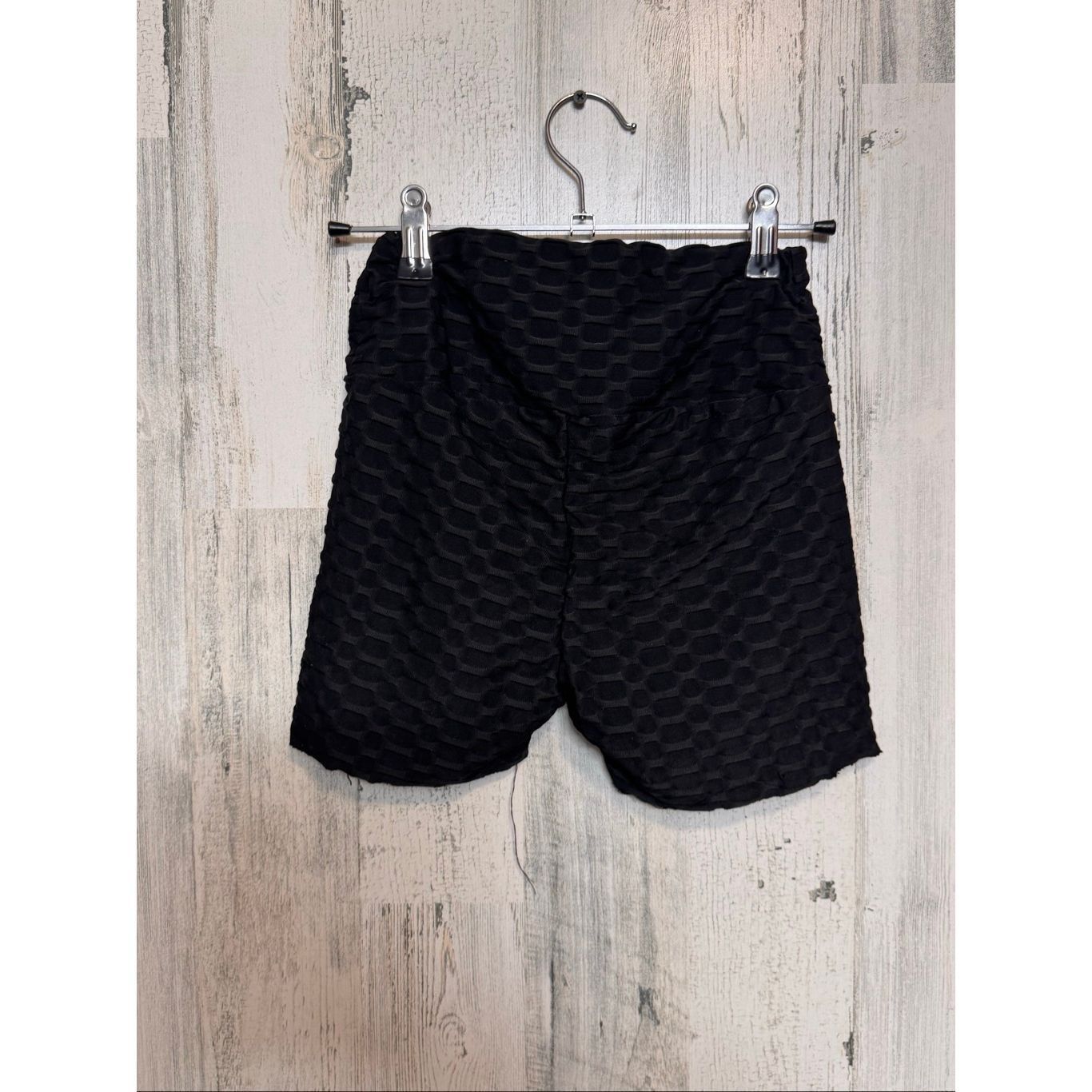 Other Black Textured Scrunch Booty Shorts | Size Small Size 26" / US 2 / IT 38 - 5 Thumbnail