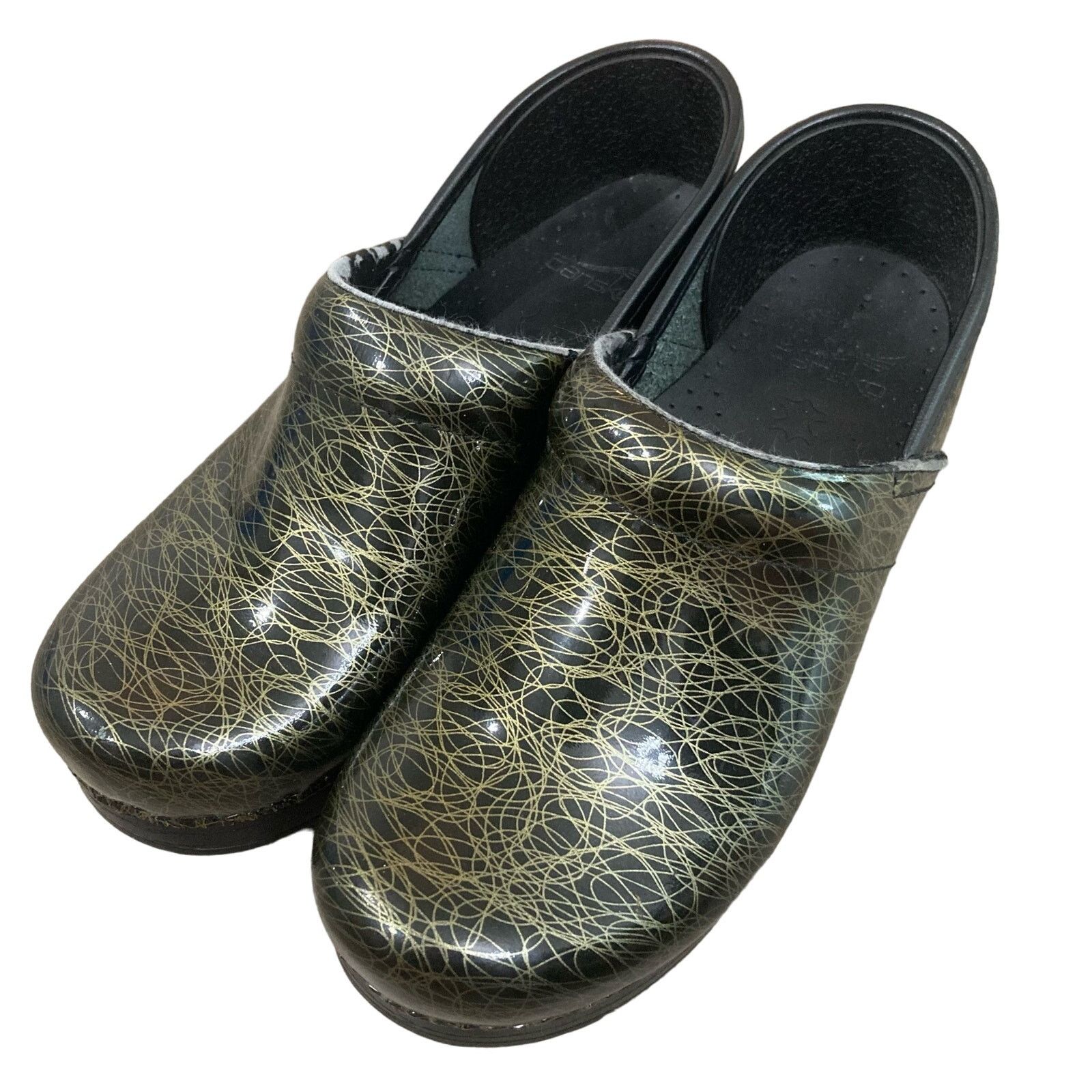 Dansko Dansko Professional Women's Black Gold Swirl Clogs 7.5 Size US 7.5 / IT 37.5 - 1 Thumbnail