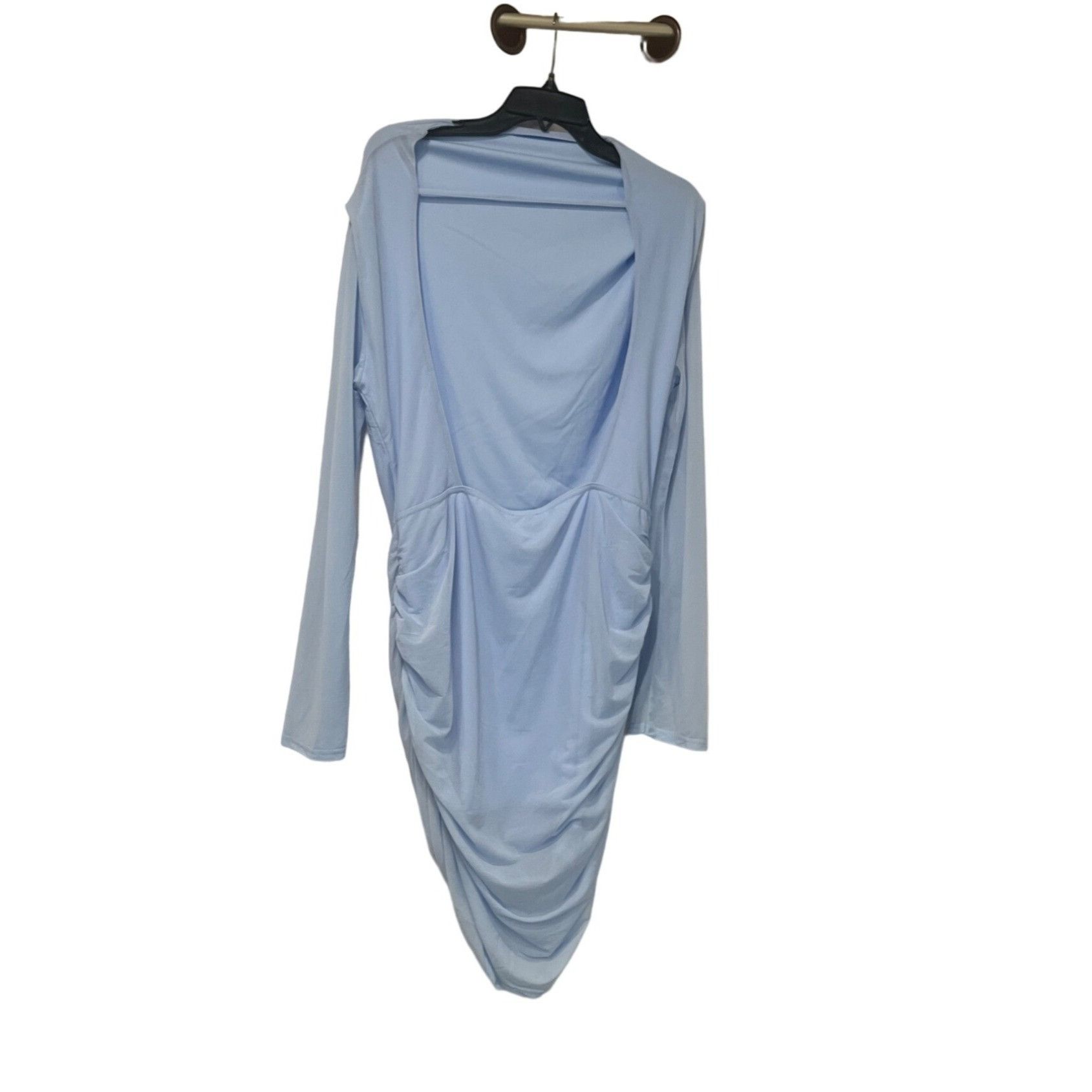 Other ASOS DESIGN high neck ruched mesh mini dress in blue, Sz. 14 Size XL / US 12-14 / IT 48-50 - 12 Thumbnail
