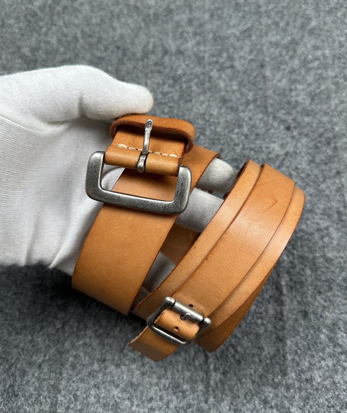 Yohji Yamamoto Yohji Yamamoto - Pour Homme A/W11 - Extra Strap Leather Belt Size ONE SIZE - 2 Thumbnail