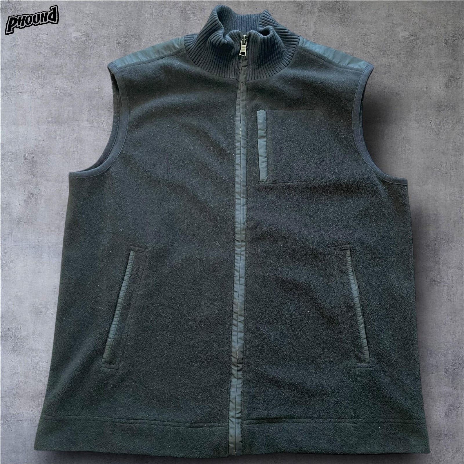 Banana Republic Banana Republic Vest Mens Large Black Mock Neck Lined Casual Size US L / EU 52-54 / 3 - 1 Thumbnail