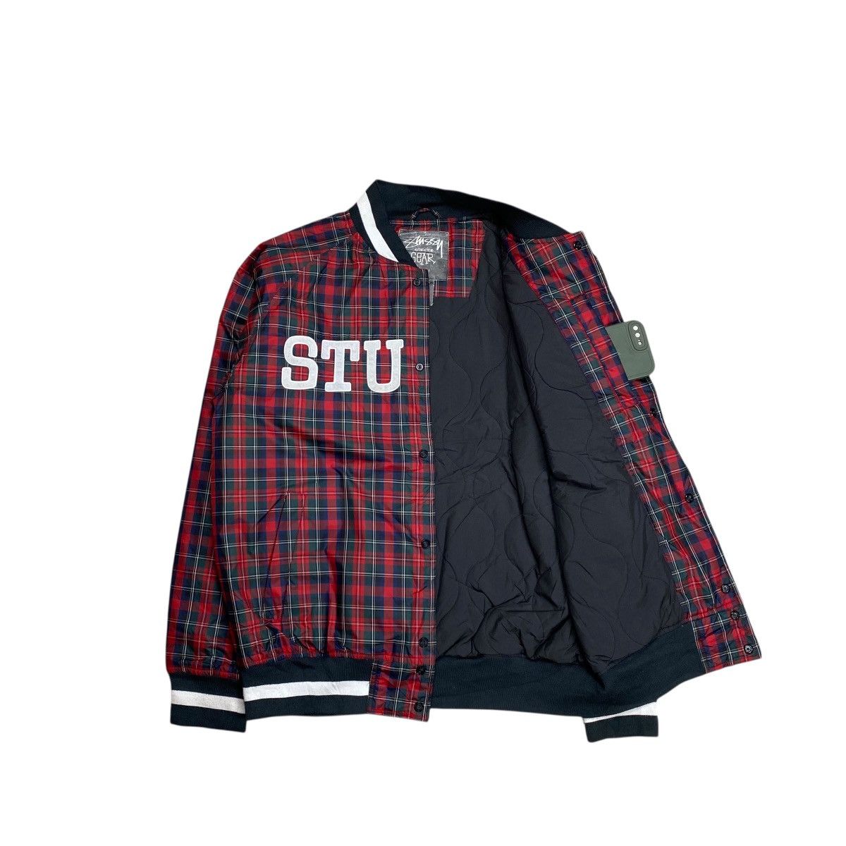 Stussy Stussy Logo Patch Thermolite Plaid Varsity Jacket Size US L / EU 52-54 / 3 - 3 Thumbnail