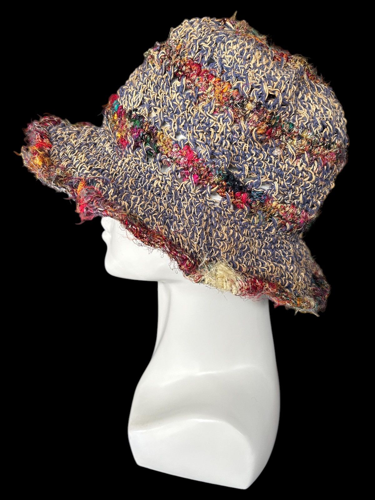 Japanese Brand × Kapital × Vintage TITICACA Crochet Knitted Custom Rare Bucket Hats ☠️☠️ Size ONE SIZE - 1 Thumbnail