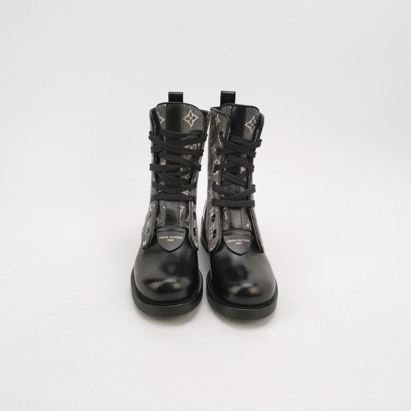 Louis Vuitton Louis Vuitton Metropolis Gray Lace-Up Short Boots Size US 6 / IT 36 - 2 Thumbnail