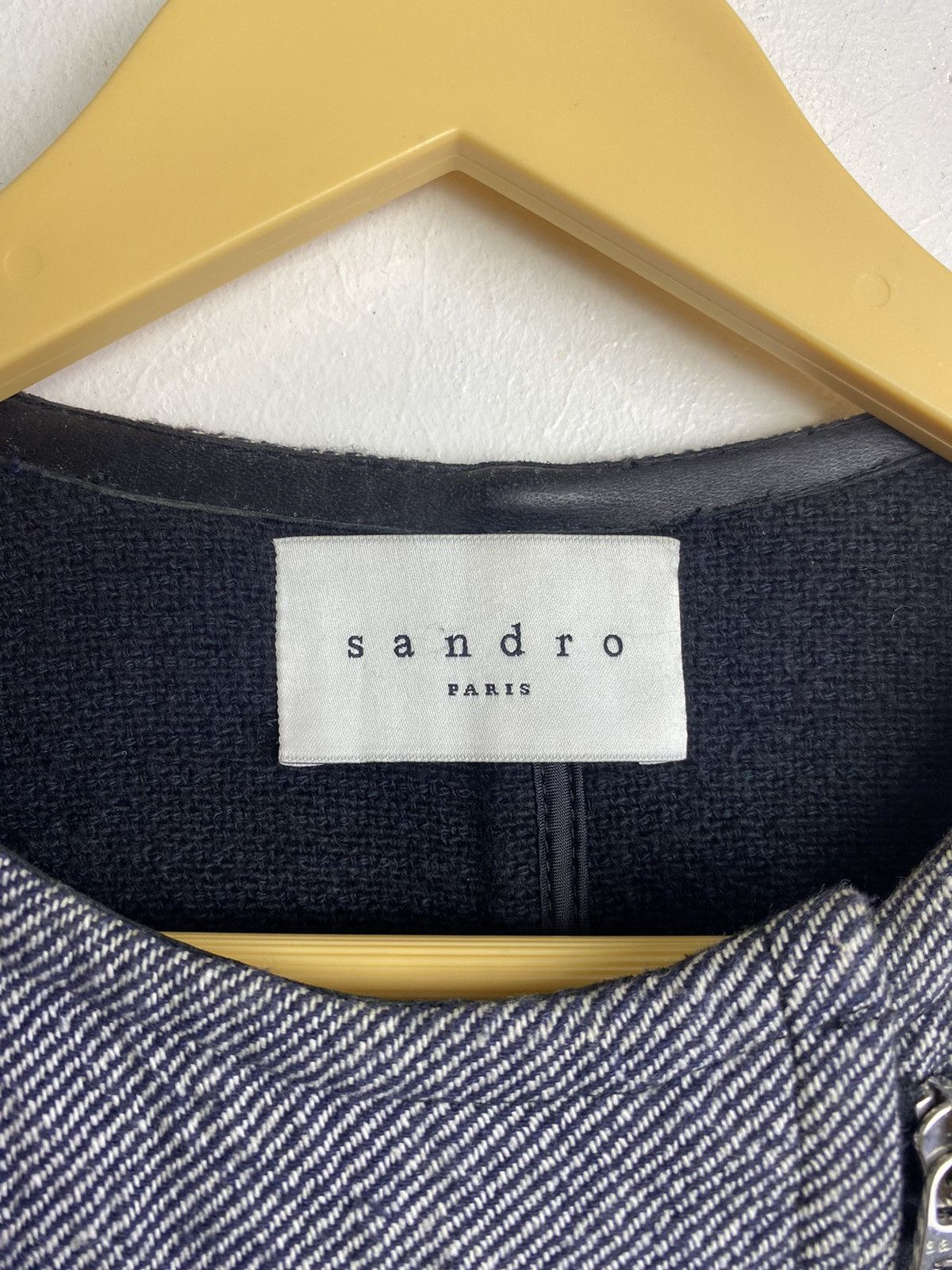 Sandro Sandro Paris - Grey Cotton Coat Jacket Size M / US 6-8 / IT 42-44 - 7 Thumbnail