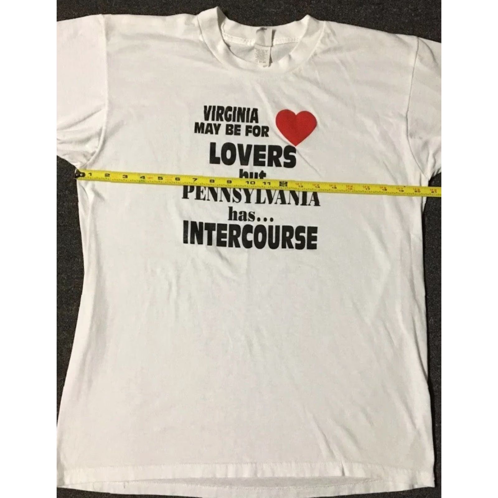Vintage Vtg 90s Pennsylvania Has Intercourse Shirt M USA Funny Crude Sex Joke Grunge Y2K Shirt Mens White Funny Saying Graphic Tee USA 90s Grunge Joke Size US M / EU 48-50 / 2 - 6 Thumbnail