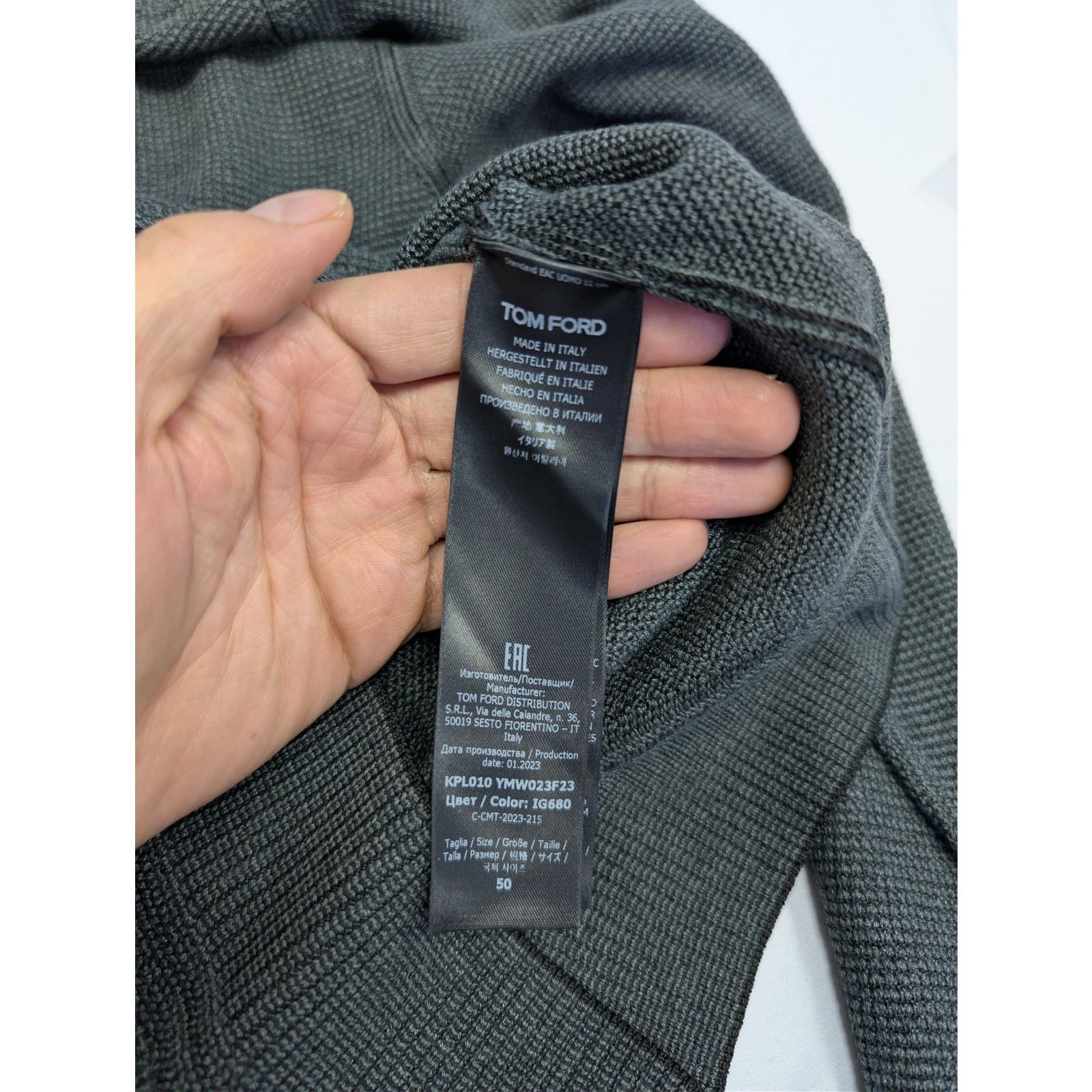 Tom Ford o1rshd1 Knitwear Polo Shirt Knitted in Grey Size US M / EU 48-50 / 2 - 18 Thumbnail
