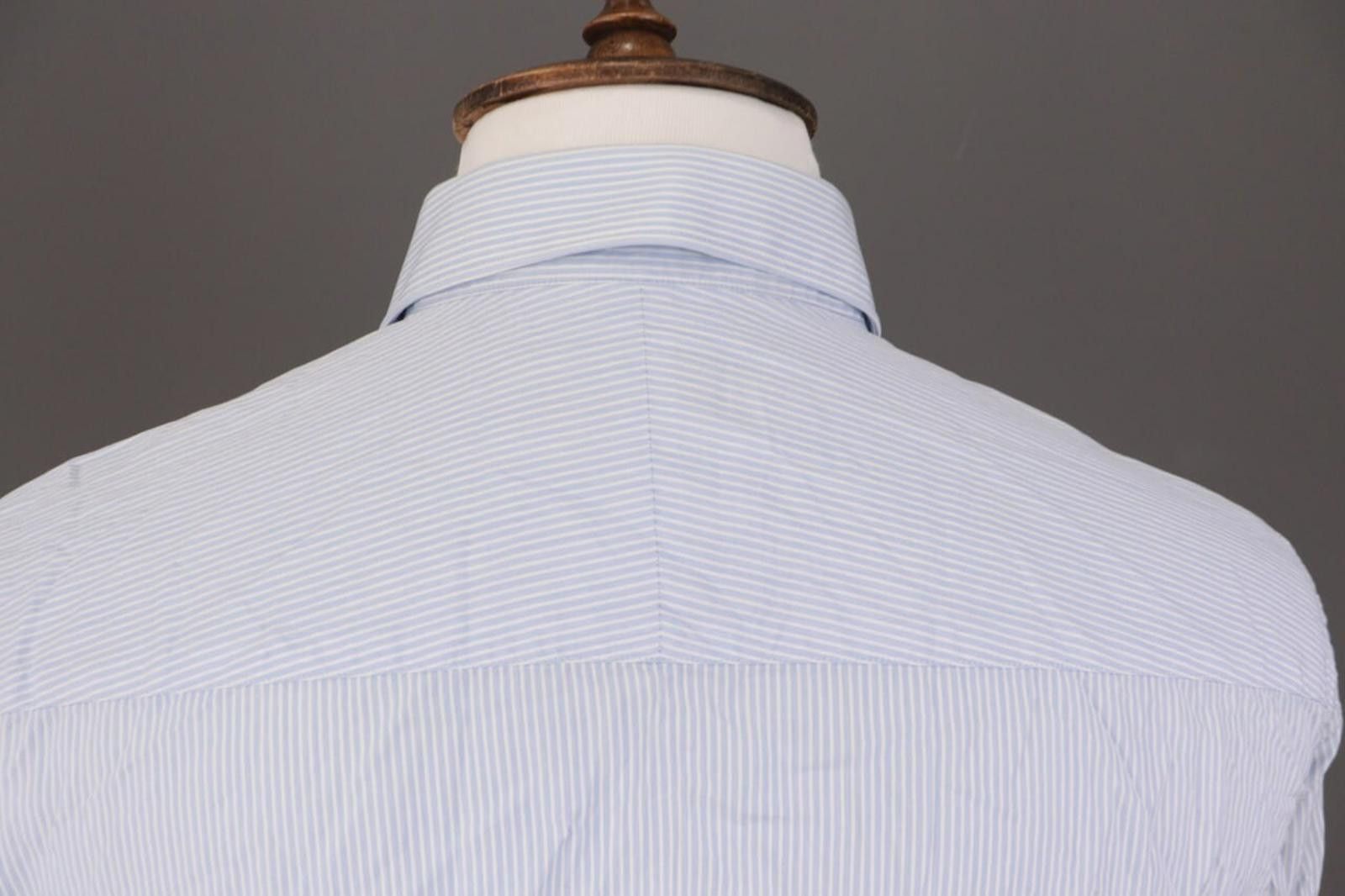 Gieves & Hawkes Gieves & Hawkes Blue Pinstripe Cuffs Dress Shirt Size 16 Size US M / EU 48-50 / 2 - 10 Thumbnail