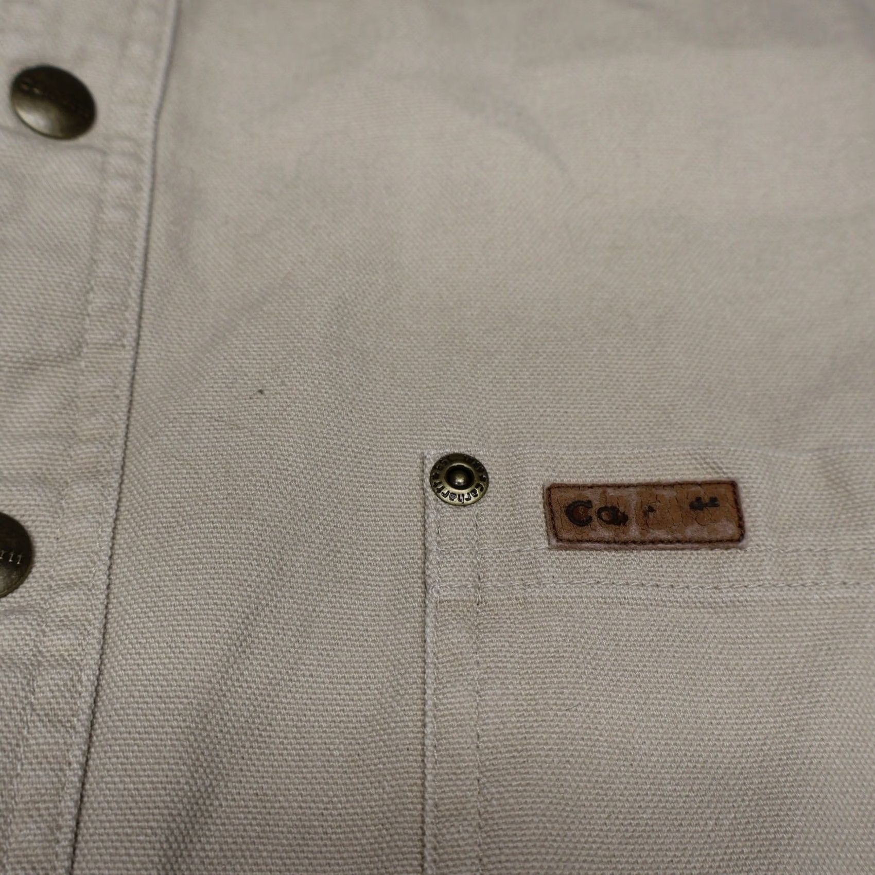 Carhartt Carhartt Shirt Jacket Mens 3XL Tall White Canvas Flannel Lined Rugged Workwear Size US XXL / EU 58 / 5 - 3 Thumbnail