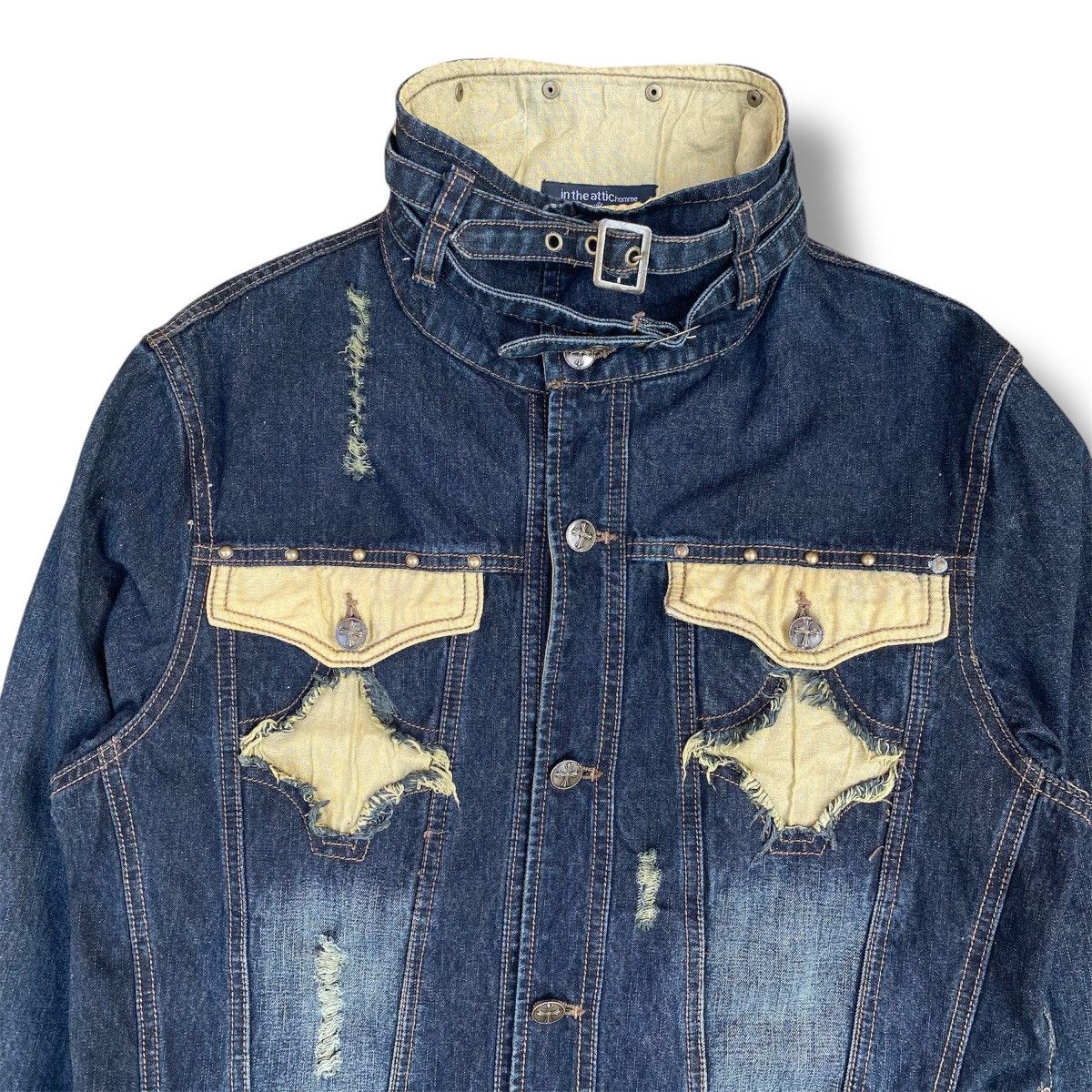 Seditionaries Vintage 90s In The Attic Homme Punk Style Denim Jacket. #F6 Size US XL / EU 56 / 4 - 2 Thumbnail
