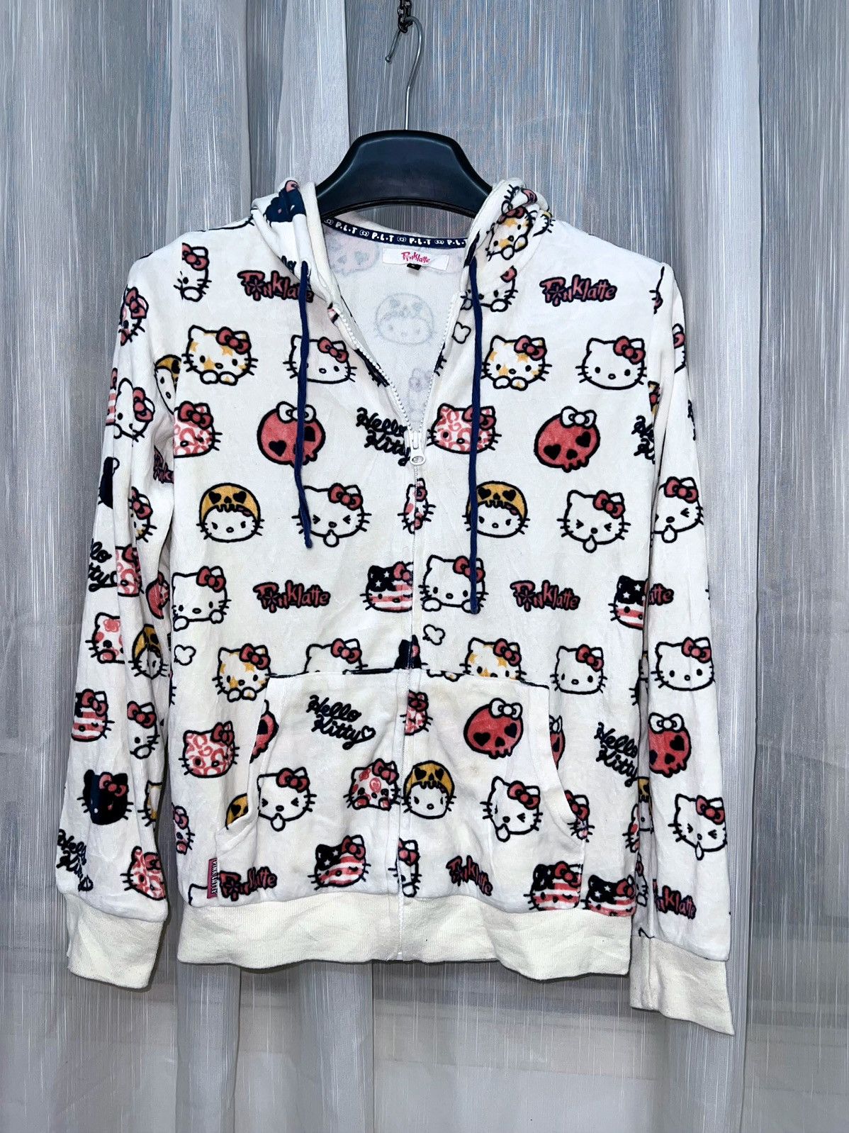 Japanese Brand Hello Kitty fluffy monogram hoodie zip up 🎀💗 Size S / US 4 / IT 40 - 3 Thumbnail