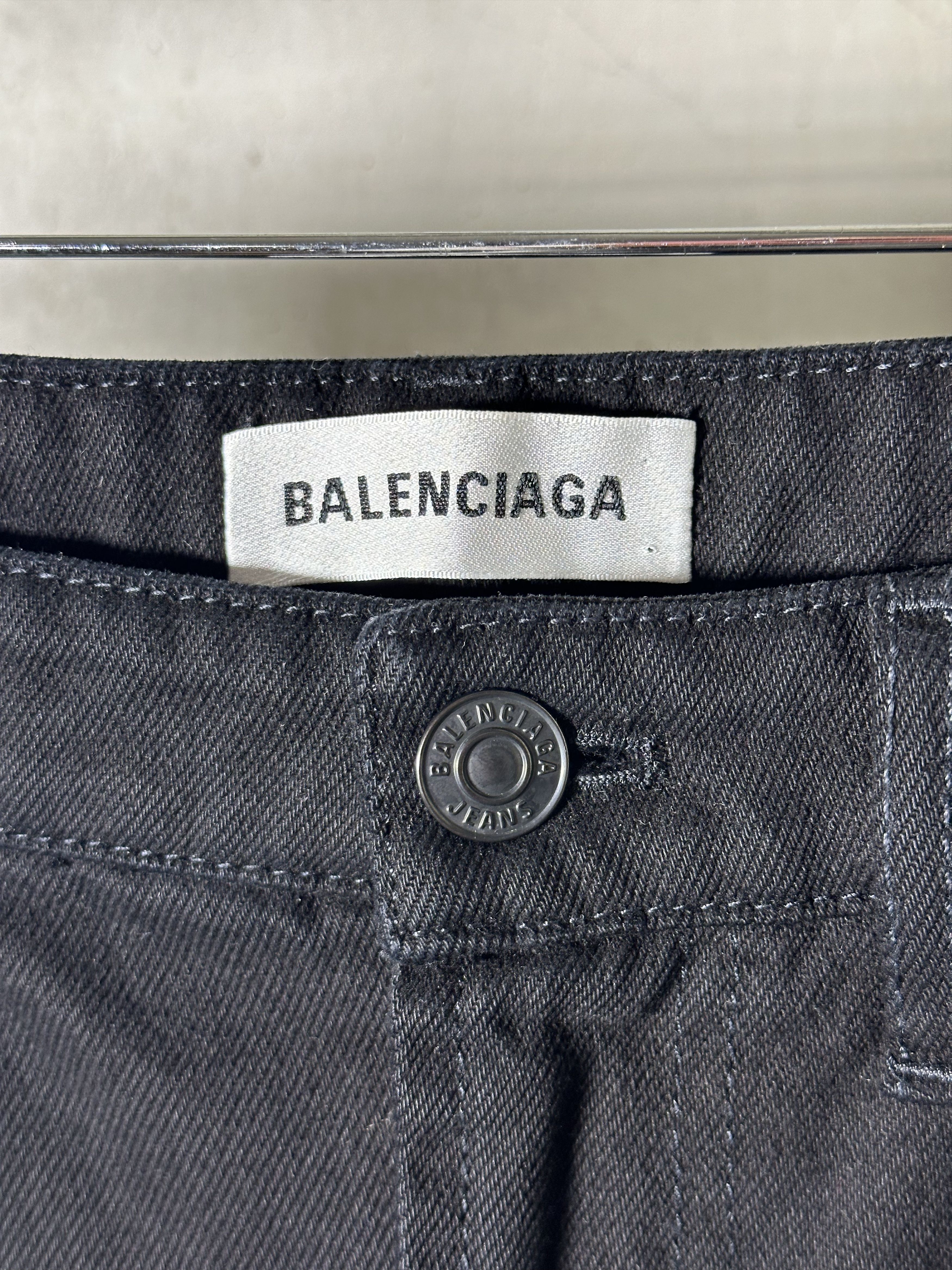 Balenciaga Balenciaga Straight-Leg Extra Long Black Jeans Size US 32 / EU 48 - 12 Thumbnail