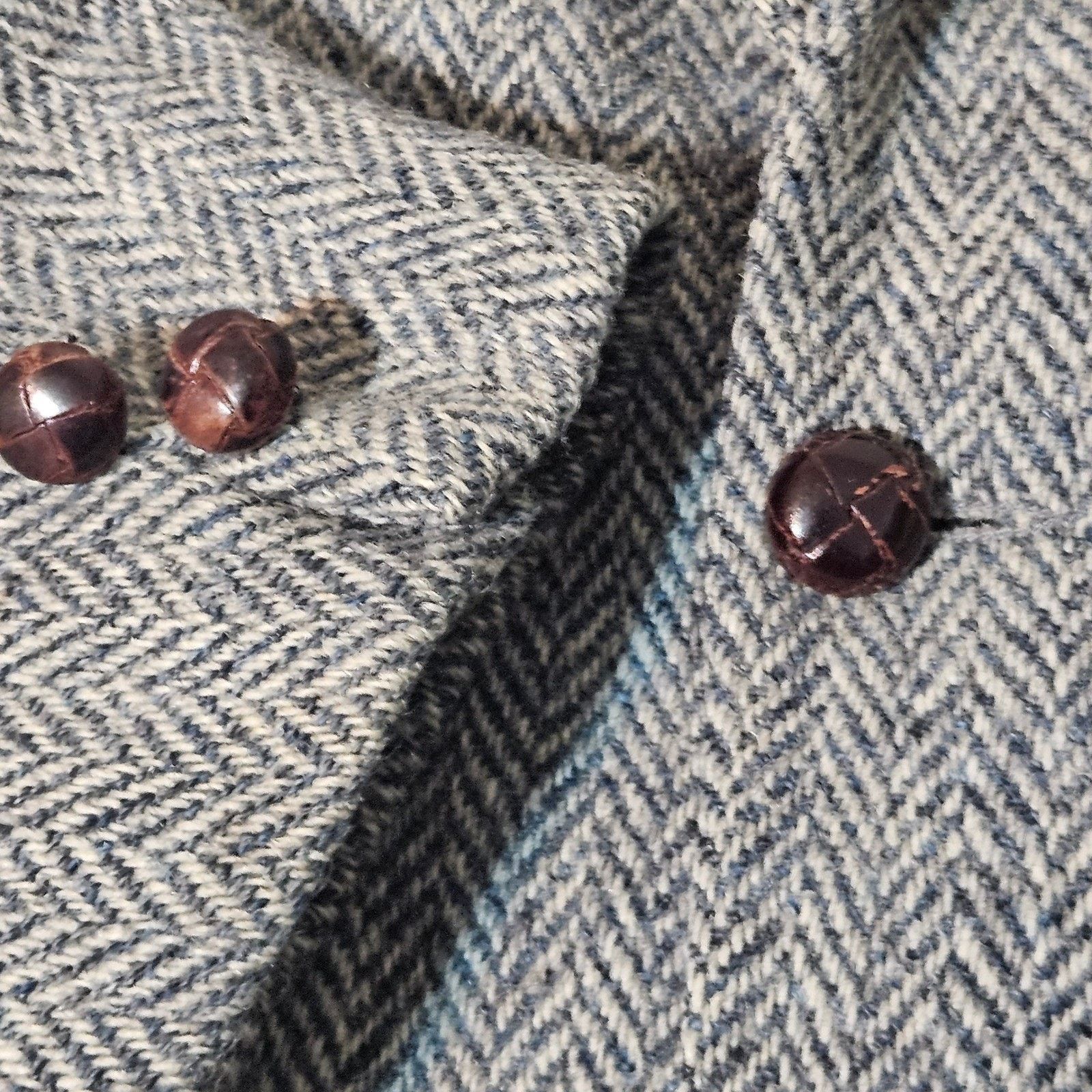 Harris Tweed Harris Tweed Blazer Mens 40 Scottish Wool Herringbone USA Size 40R - 2 Thumbnail