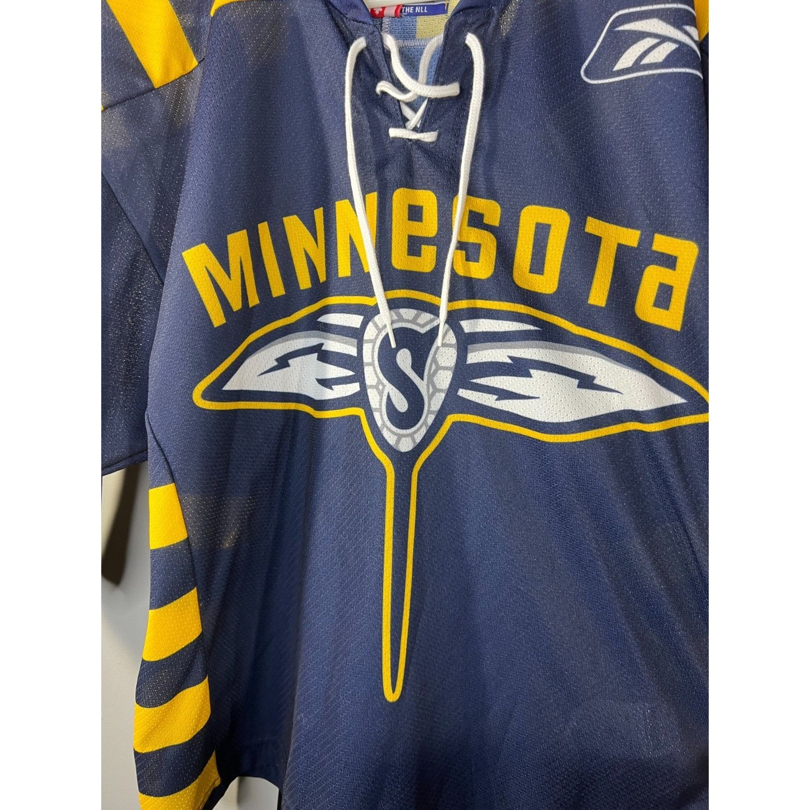 Reebok VTG Minnesota Swarm Jersey Mens MD Canada Navy Yellow NLL La Size US M / EU 48-50 / 2 - 4 Thumbnail