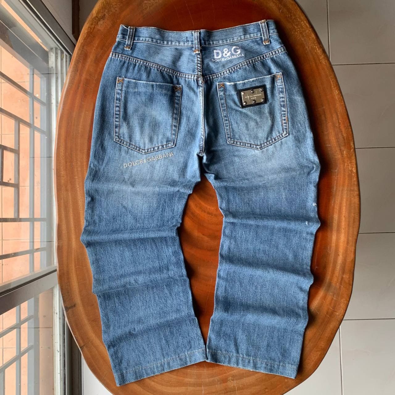Dolce & Gabbana Vintage Dolce & Gabbana D&G Steel Pocket Blue Denim Pants Size US 35 - 1 Thumbnail