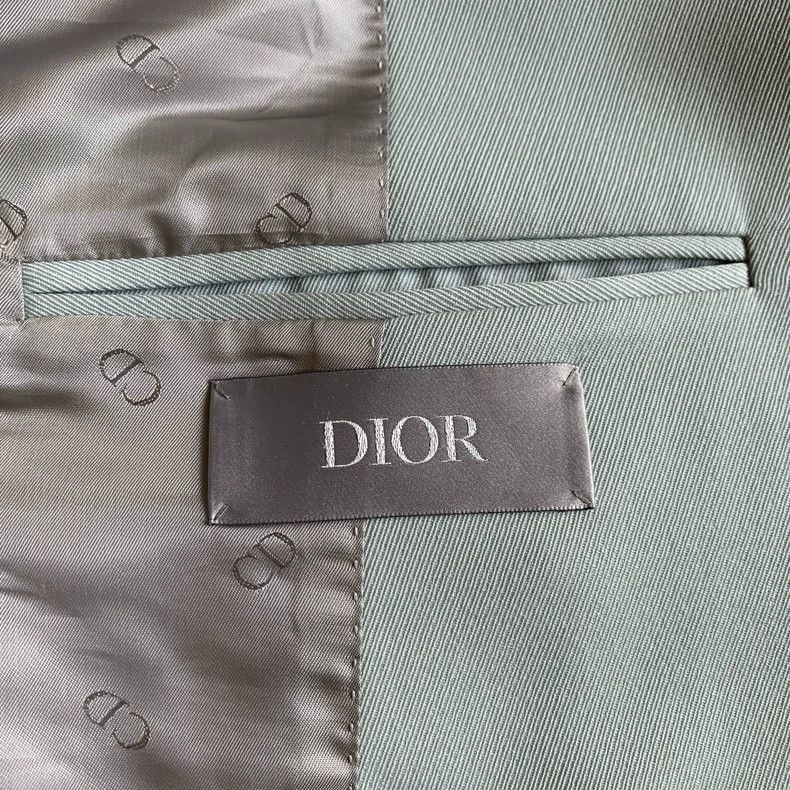 Dior Dior Smog blue lapel diagonal button wool suit jacket coat Size US L / EU 52-54 / 3 - 5 Thumbnail