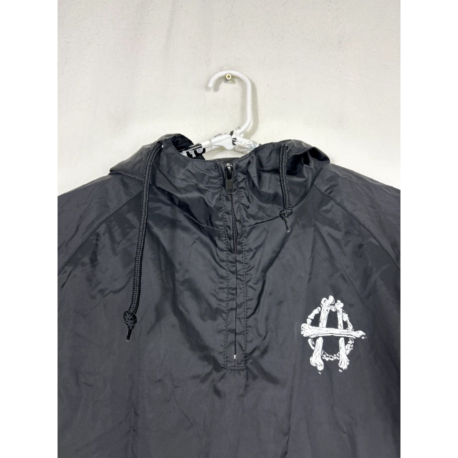 Vintage Hoonigan Jacket Windbreaker Hooded Nylon 1/4 Zip L Black Mens Size US L / EU 52-54 / 3 - 3 Thumbnail