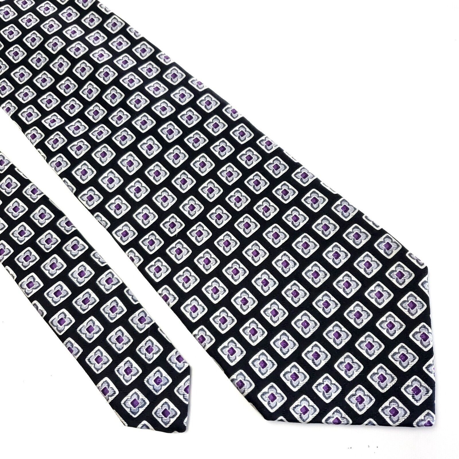 Roundtree & Yorke Roundtree & Yorke Print Wide Black Purple Floral Geometric S Size ONE SIZE - 1 Thumbnail