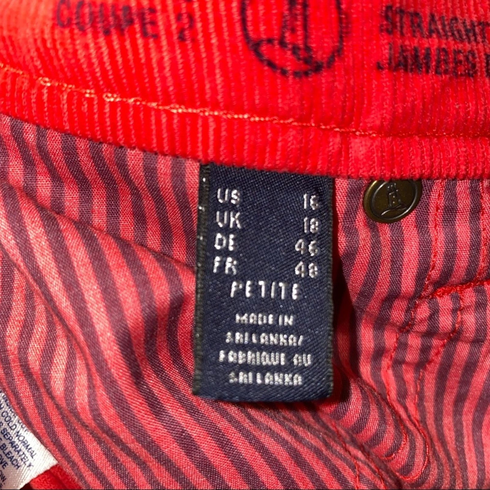 Lands' End Lands End Straight Leg Fit 2 Corduroy Pants red size 16P Size 38" / US 16 / IT 52 - 6 Thumbnail