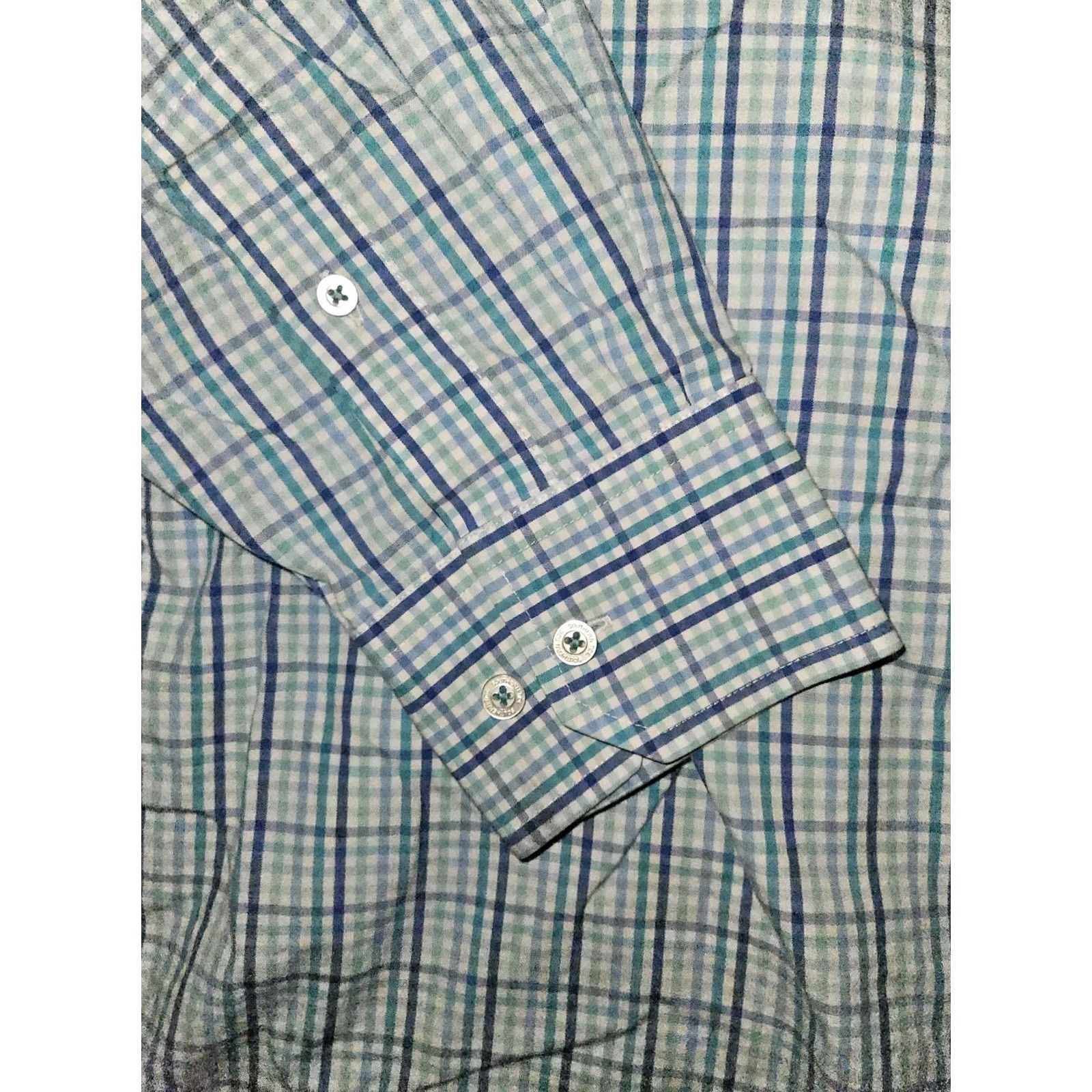 Southern Tide Southern Tide Button-Down Shirt XL Classic Fit Long Sleeve Plaid Check Blue Mens Button-Up Collared 52 in Chest Regular Colorful Preppy Size US XL / EU 56 / 4 - 6 Thumbnail