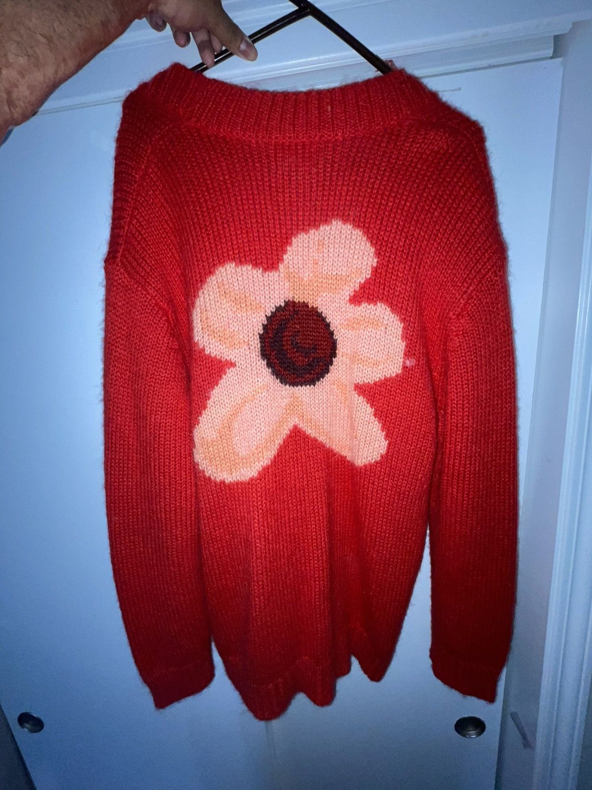 Golf Wang GOLFWANG RED FLOWER KNIT CARDIGAN Size US XL / EU 56 / 4 - 1 Thumbnail