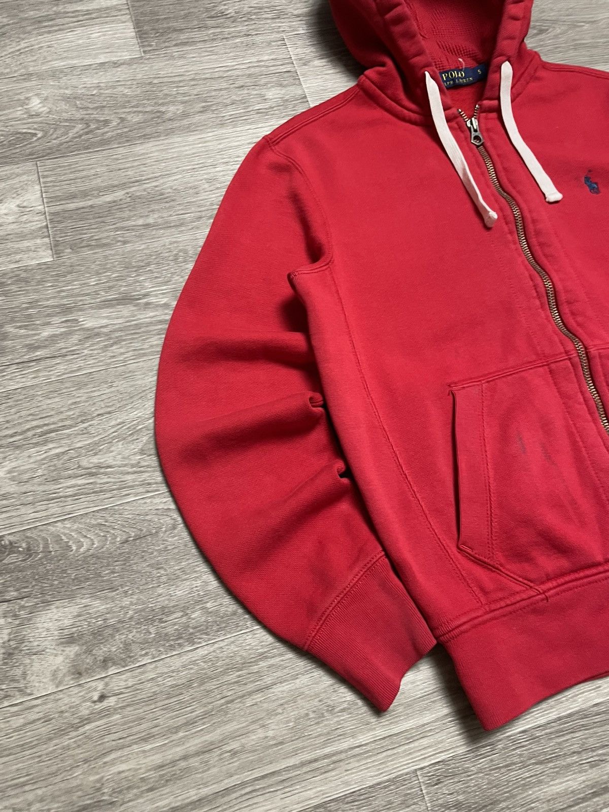 Polo Ralph Lauren Vintage Polo Ralph Lauren Red Zip-Up Hoodie Pullover Size US S / EU 44-46 / 1 - 4 Thumbnail