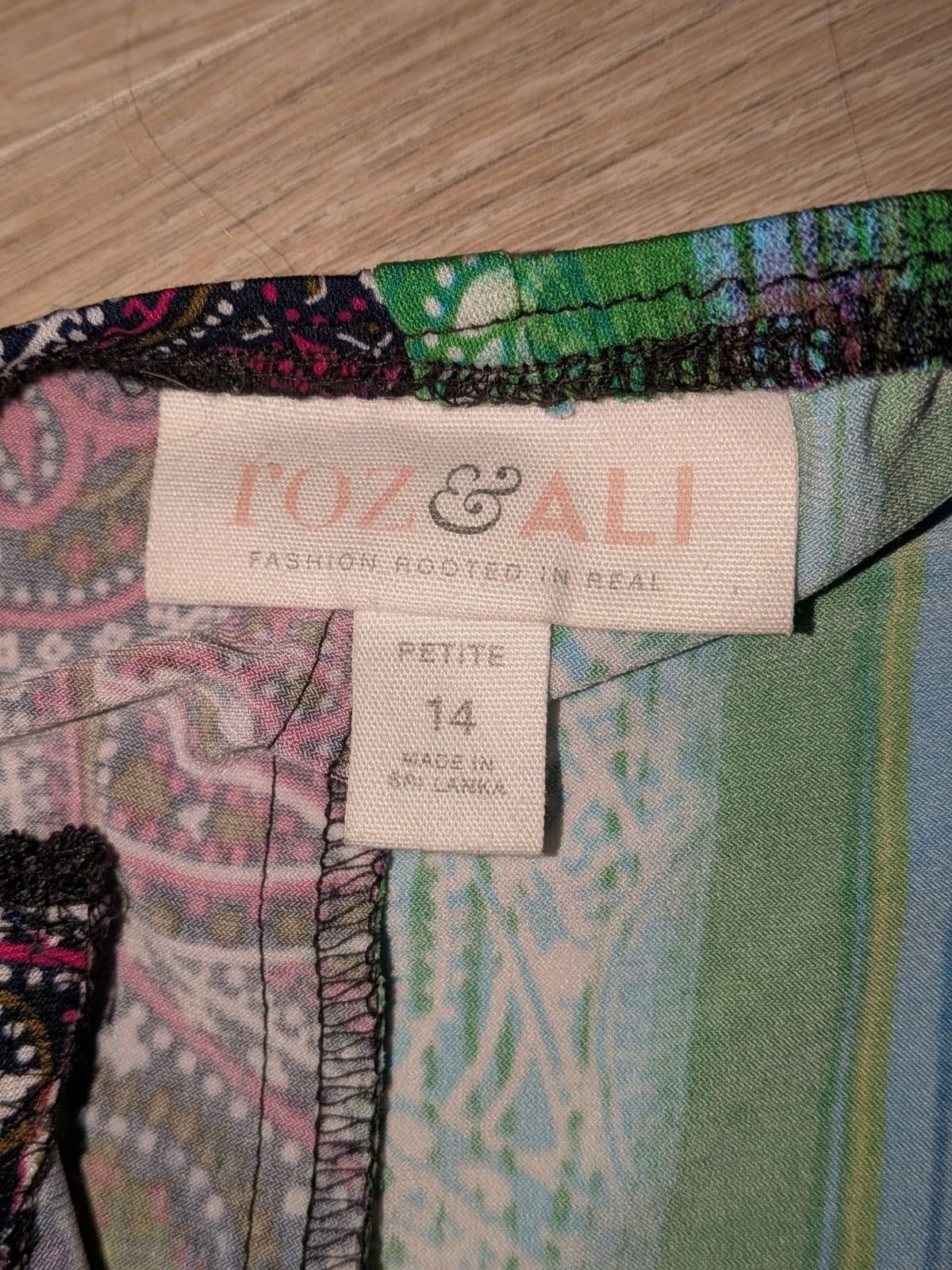 Designer Roz & Ali Paisley Fairycore Festival Maxi Dress Sz Petite 14 Size XL / US 12-14 / IT 48-50 - 2 Thumbnail