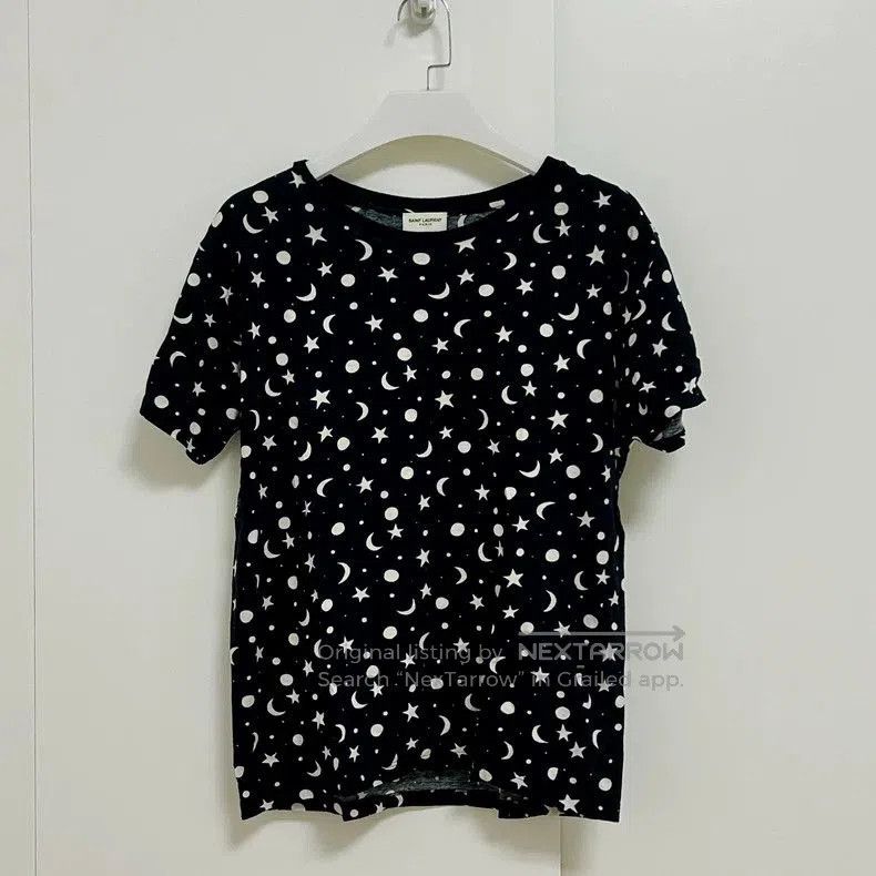 Saint Laurent Paris Saint Laurent Star Moon Print T-Shirt. Size US S / EU 44-46 / 1 - 3 Thumbnail