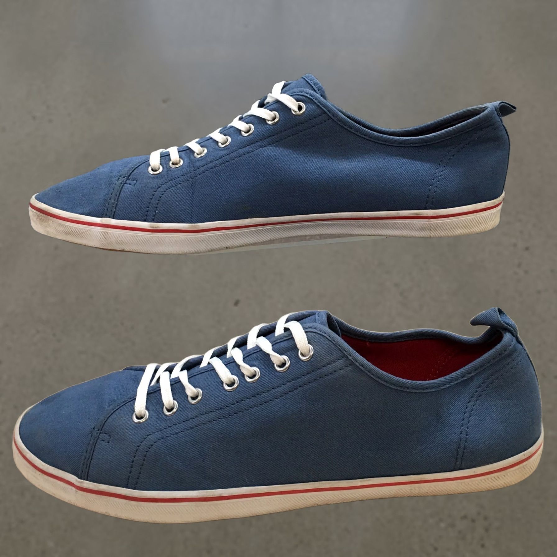 H&M H&M Shoes Womens 10.5 Casual Sneakers Comfort Flats Blue Canvas Lace Up Low Top Shoes Womens 10.5 Casual Sneakers Blue Canvas Lace Up Low Top Size L / US 10 / IT 46 - 1 Thumbnail