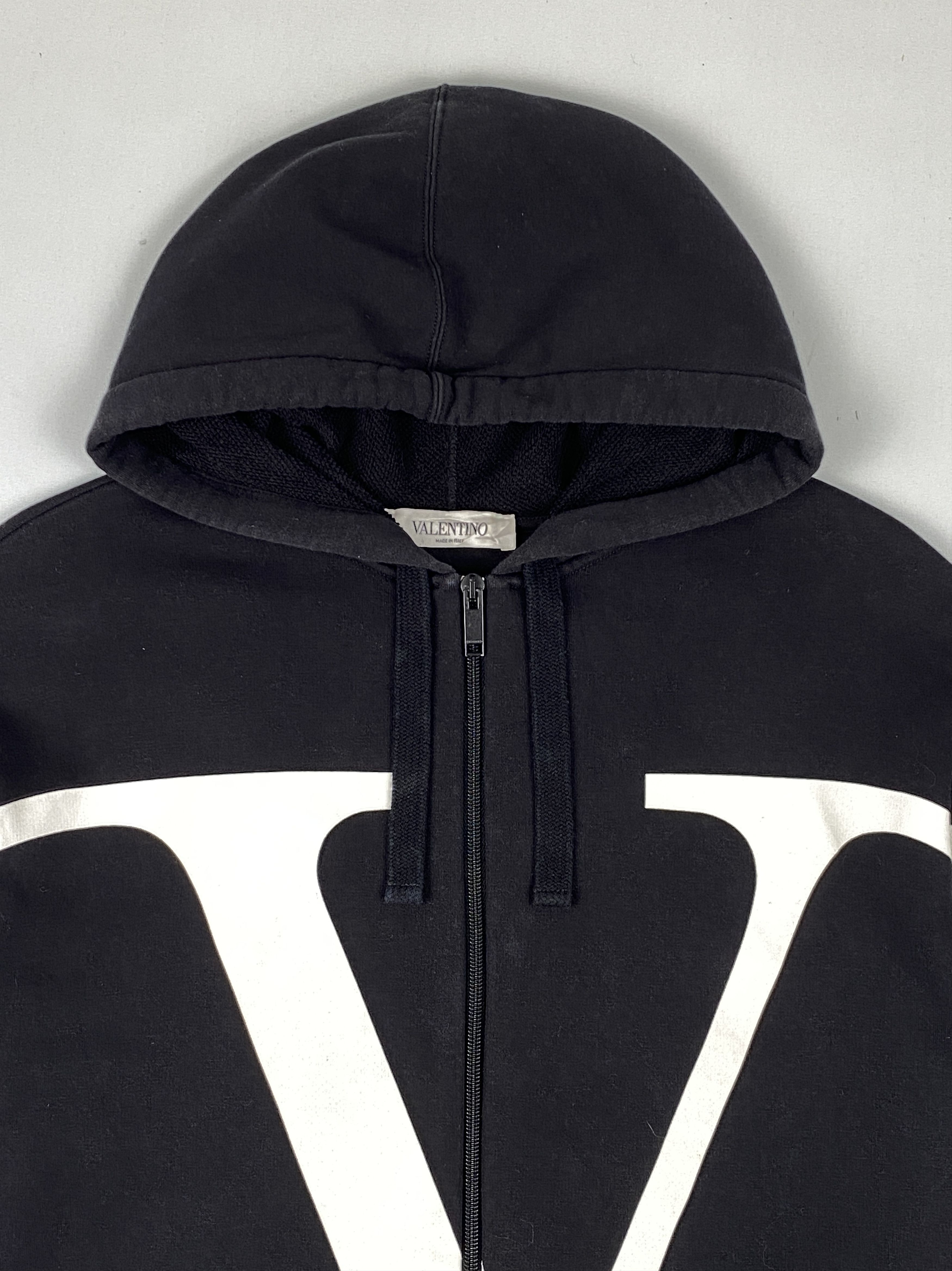 Valentino Garavani Go Logo Print Black Zipped Hoodie Size US XS / EU 42 / 0 - 3 Thumbnail