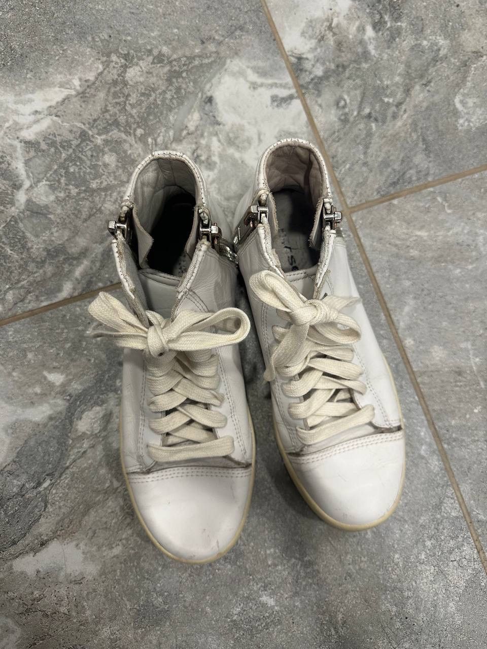 Diesel Diesel Zip Round S Nentish Mid Leather Sneakers Boots Size US 8.5 / IT 38.5 - 6 Thumbnail