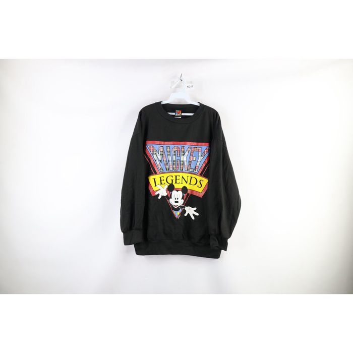 Disney Vtg 90s Disney Womens 1X Spell Out Mickey Mouse Crewneck