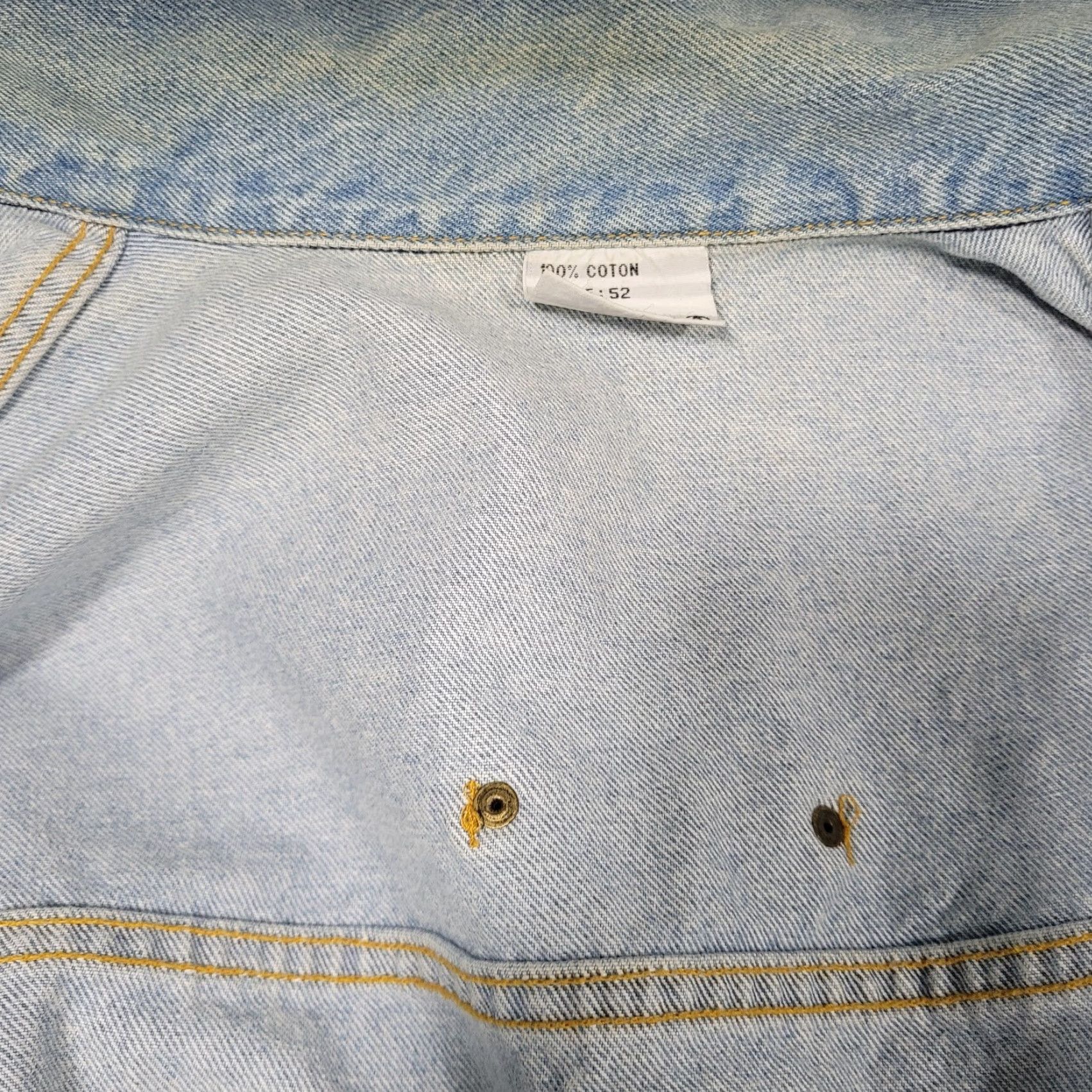 Denime VINTAGE The Raiders Motorcycles Blue Denim Heavy Cotton Light Wash Jean Jacket Size 52 Size US 36 / EU 52 - 6 Thumbnail